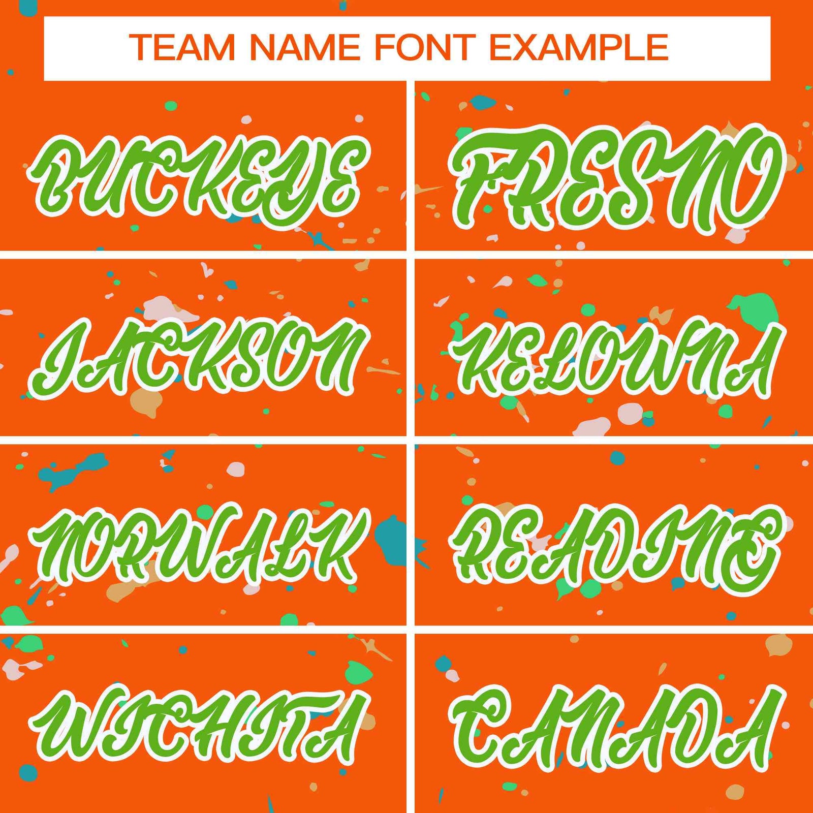 Custom Orange Neon Green-White Splash Graffiti Pattern Authentic Baseball Jersey