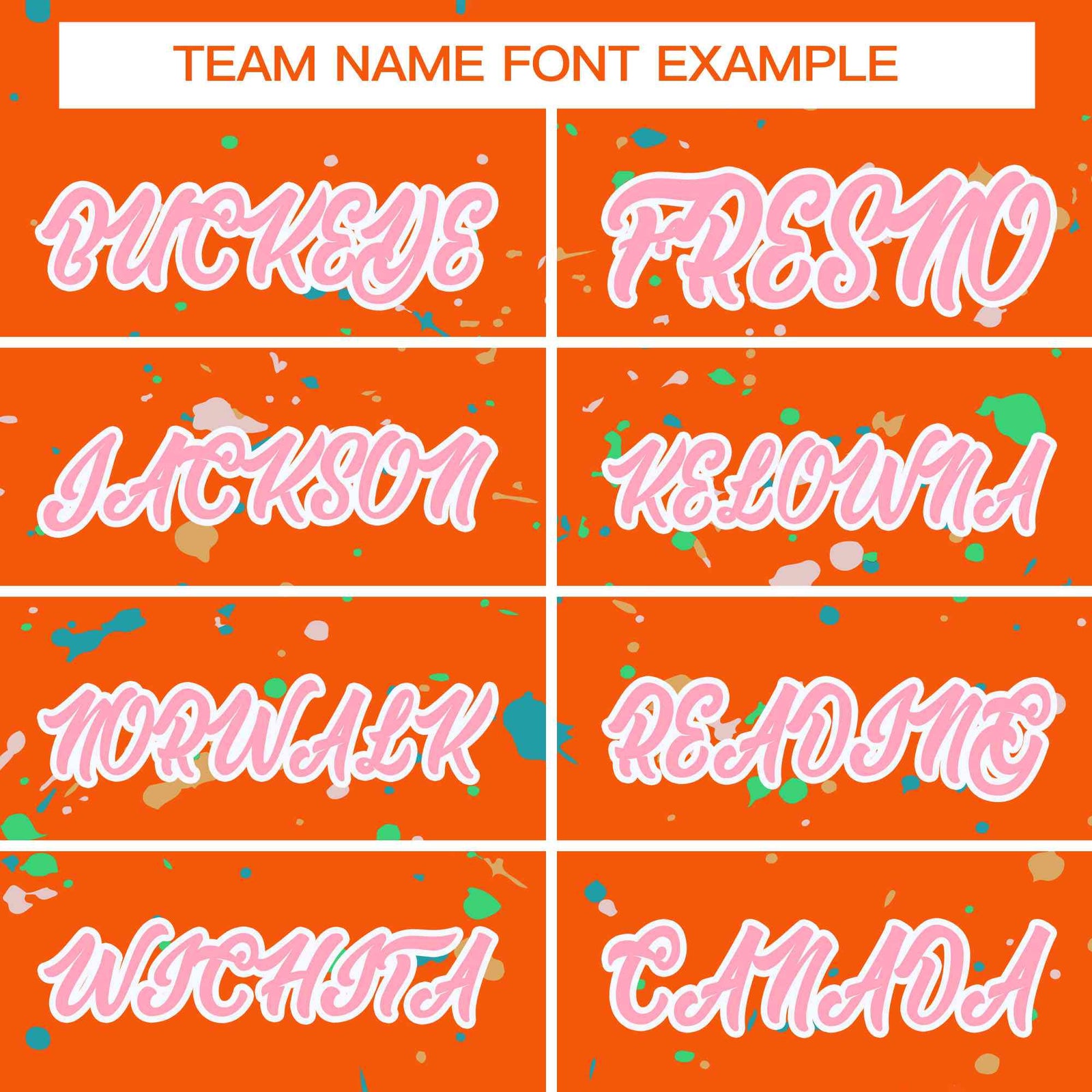 Custom Orange Pink-White Splash Graffiti Pattern Authentic Baseball Jersey