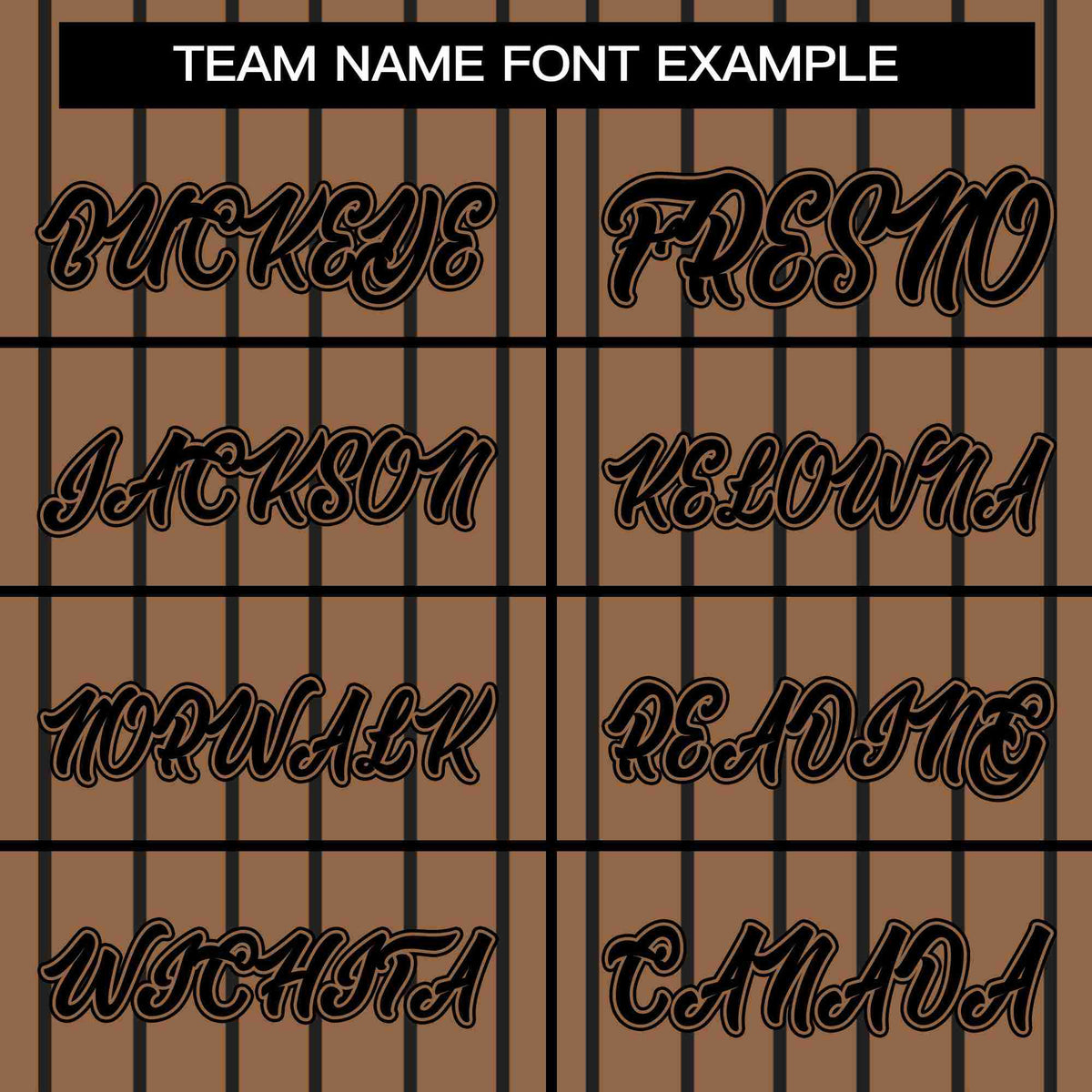 Custom Brown Black Stripe Fashion Design Full Button Authentic Baseball Jersey