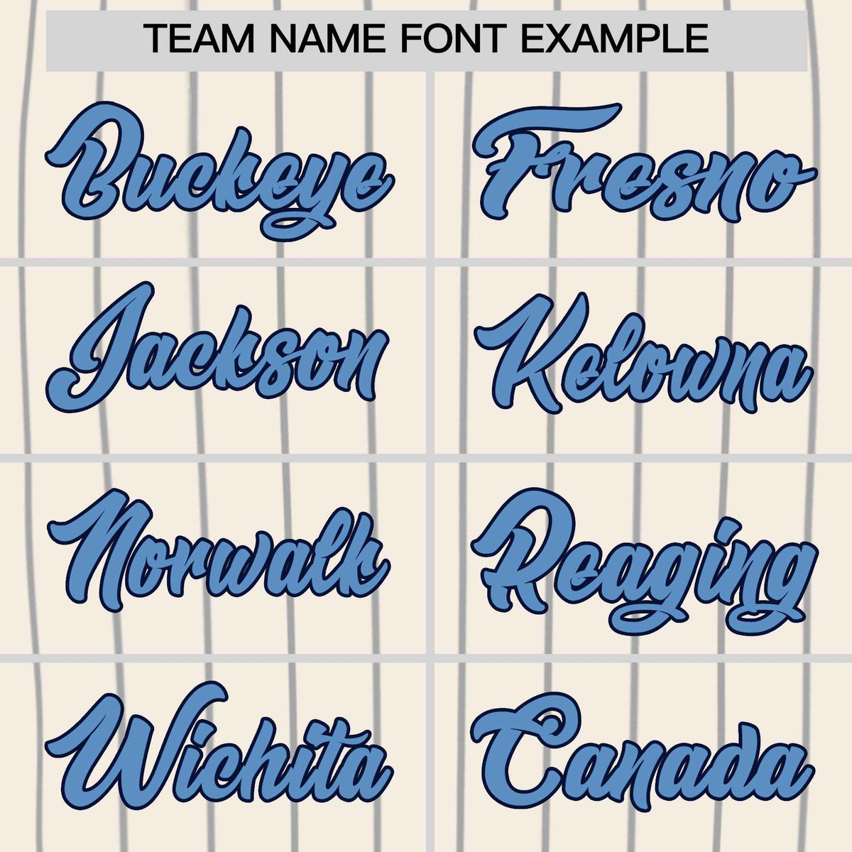 Custom Cream Light Blue Pinstripe Authentic Baseball Jersey