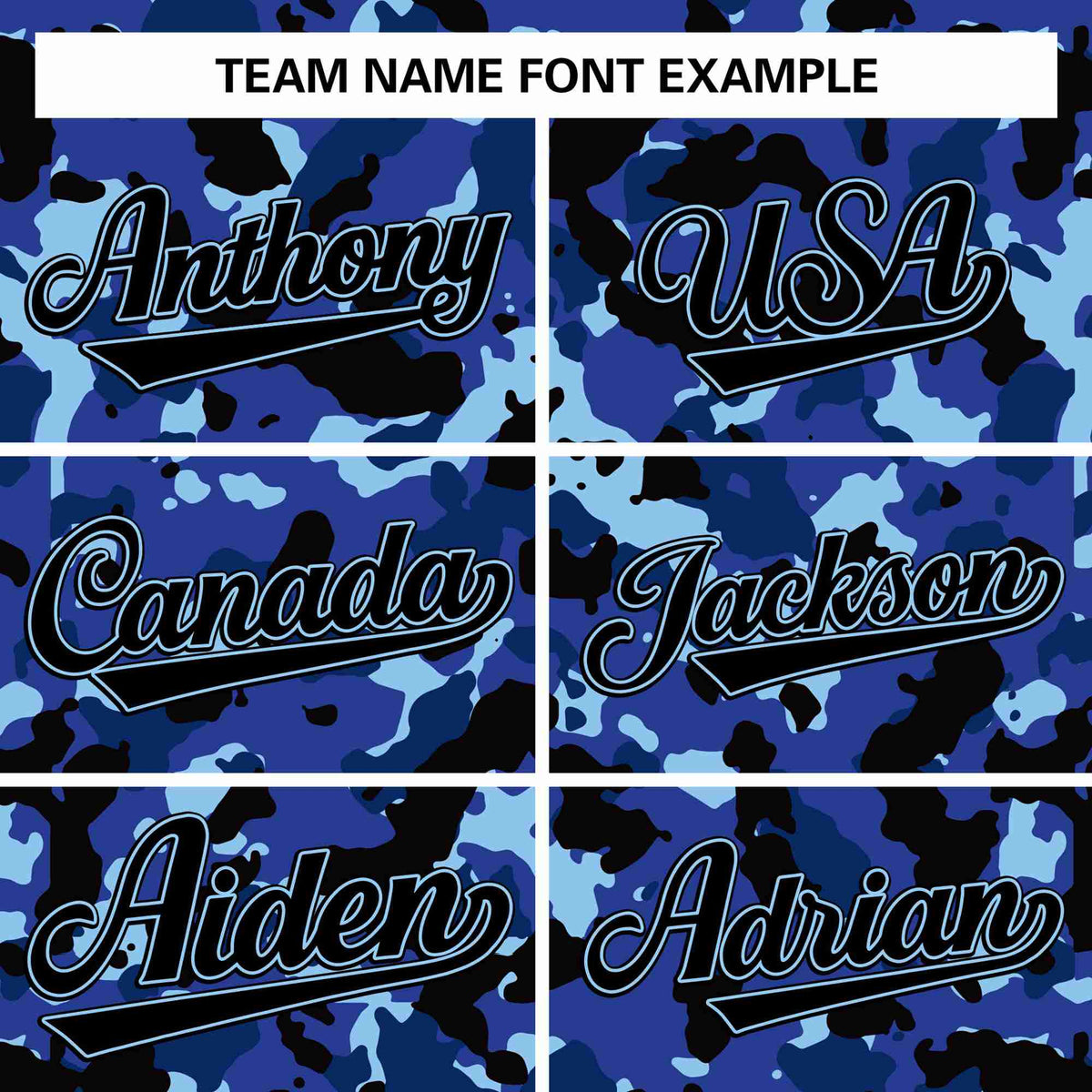 Custom Lt Blue Royal-Black Camo Fashion Authentic Sleeveless Baseball Jersey