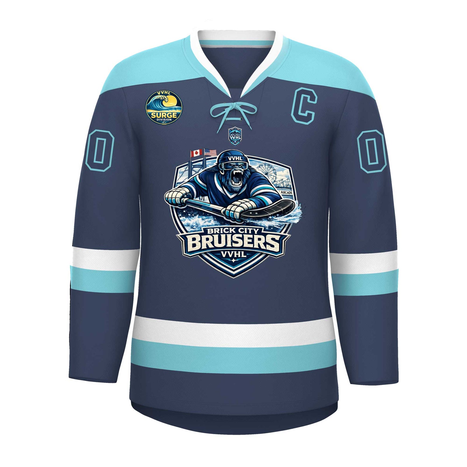 VVHL S10 BRICK CITY BRUISERS Hockey Jersey
