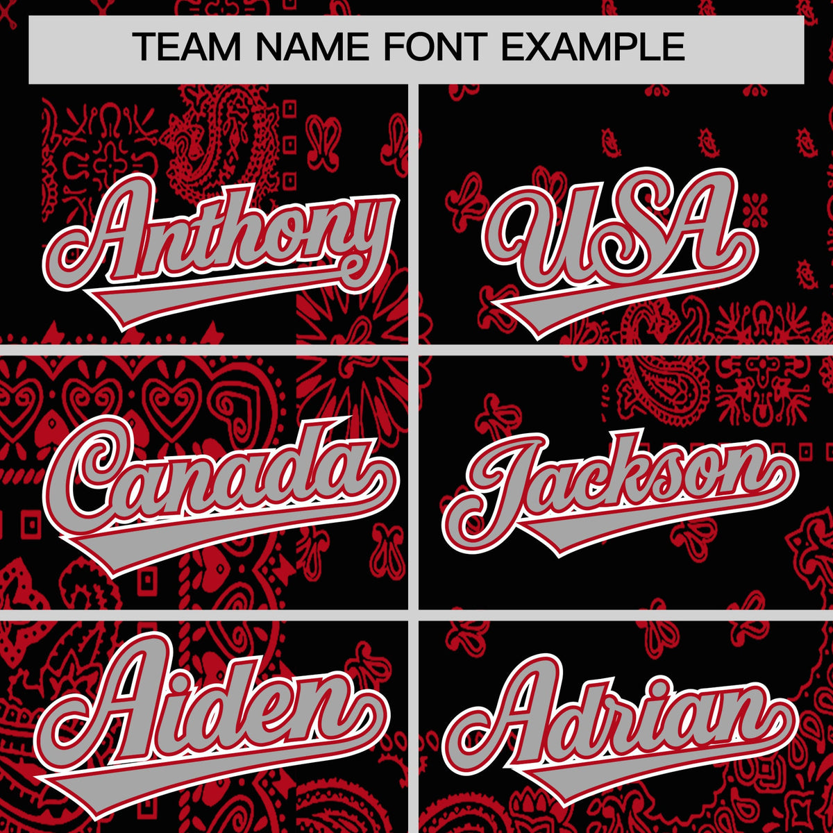 Custom Red Black White Cashew Flower Graffiti Pattern V-Neck Hockey Jersey| KXKSHOP