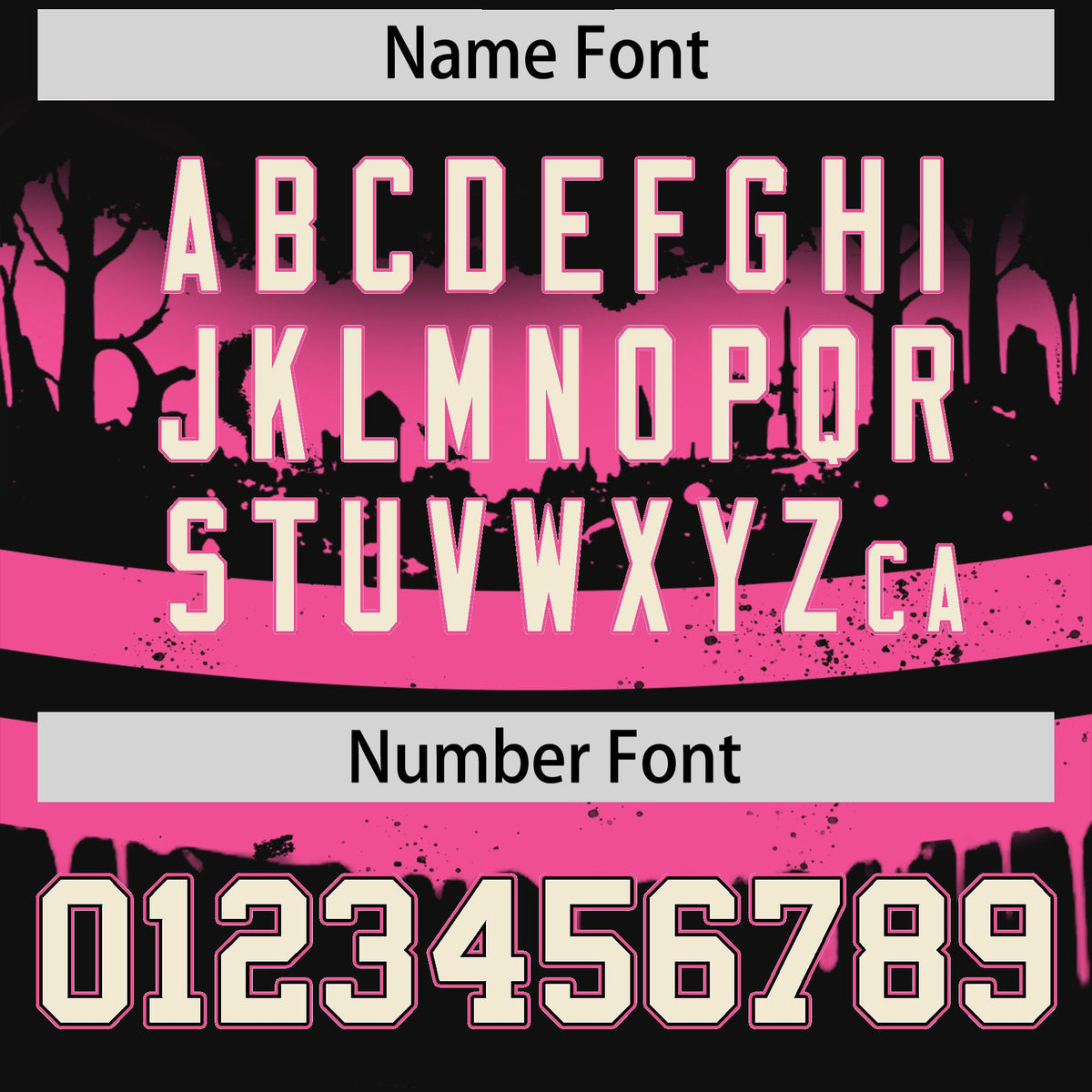 Custom Black Pink Cream Gradient Fashion Halloween Stretch Fabric Hockey Jersey| KXKSHOP