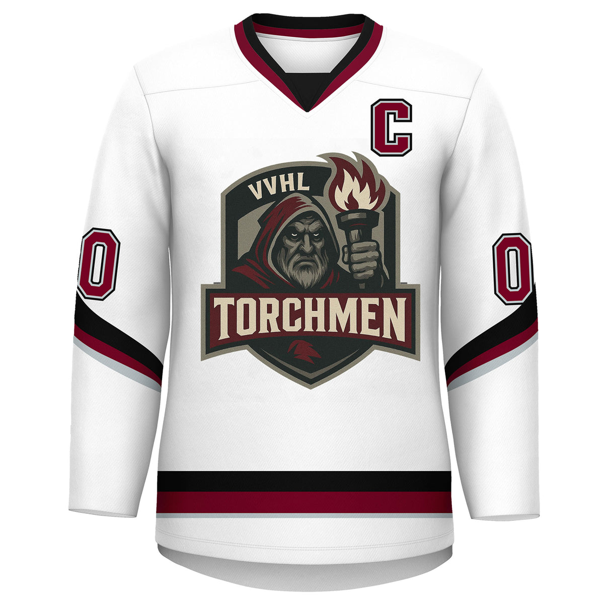 VVHL S9 Torchmen Black White Hockey Jersey