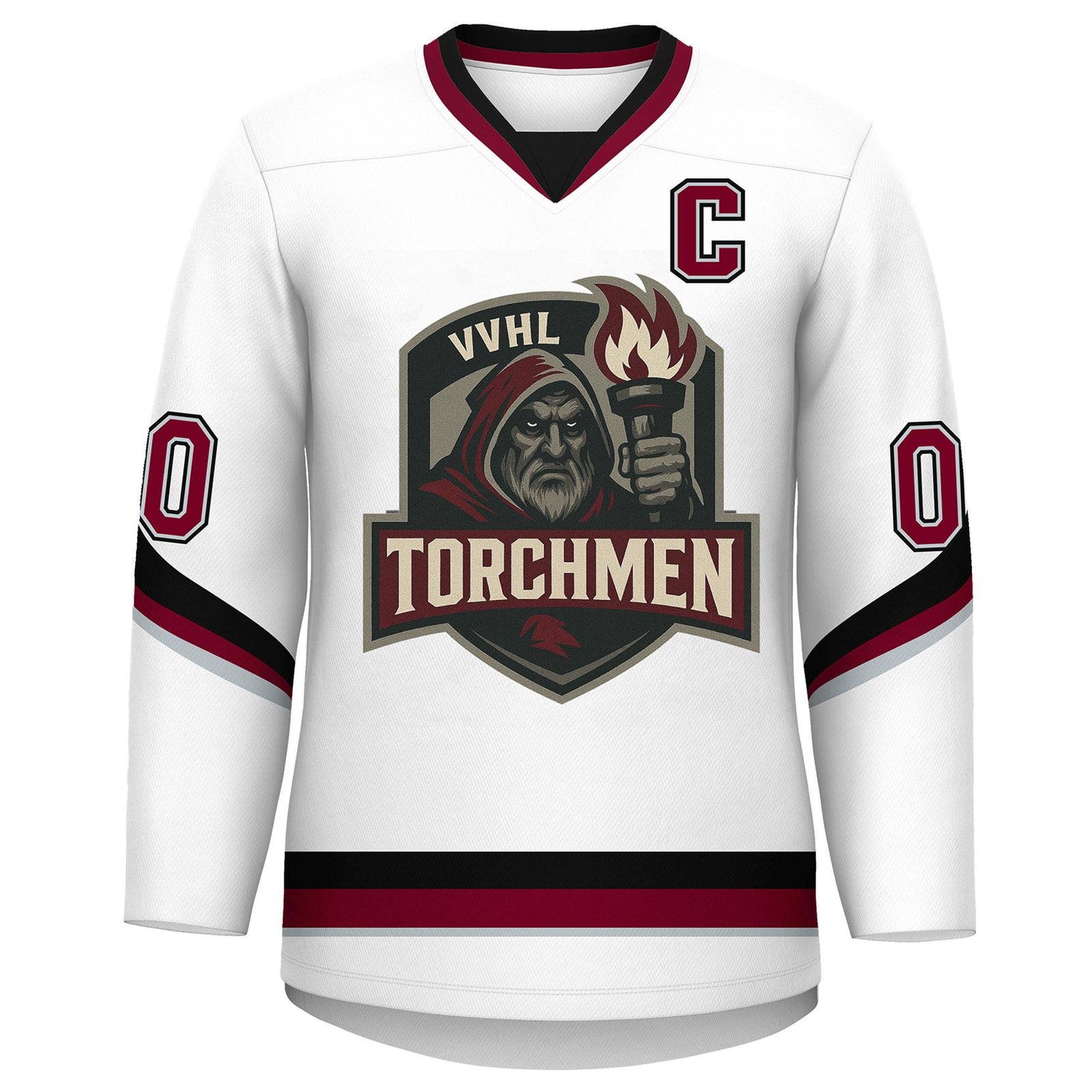 VVHL S9 Torchmen Black White Hockey Jersey