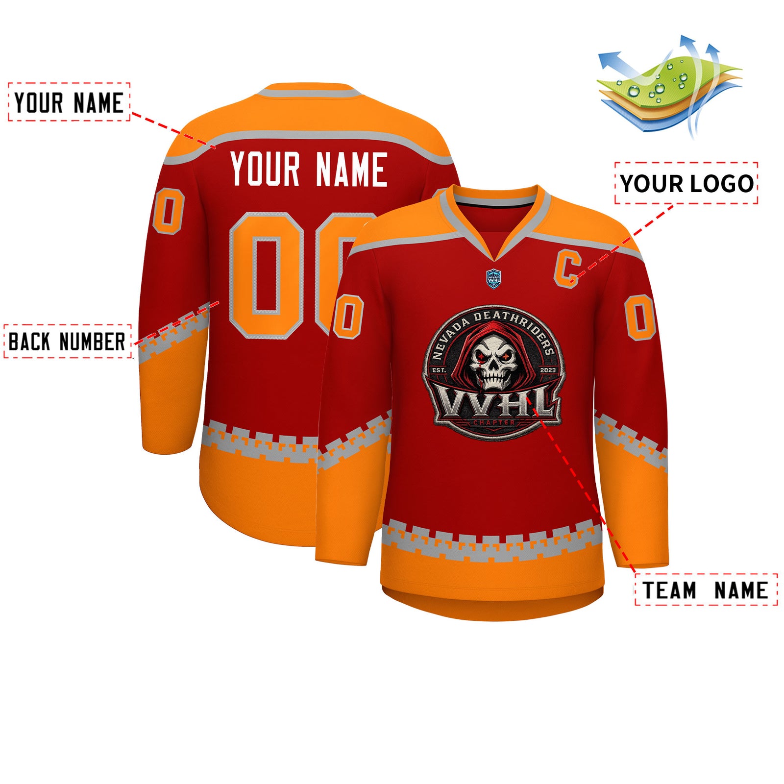 VVHL S10 NEVADA DEATHRIDERS  Hockey Jersey