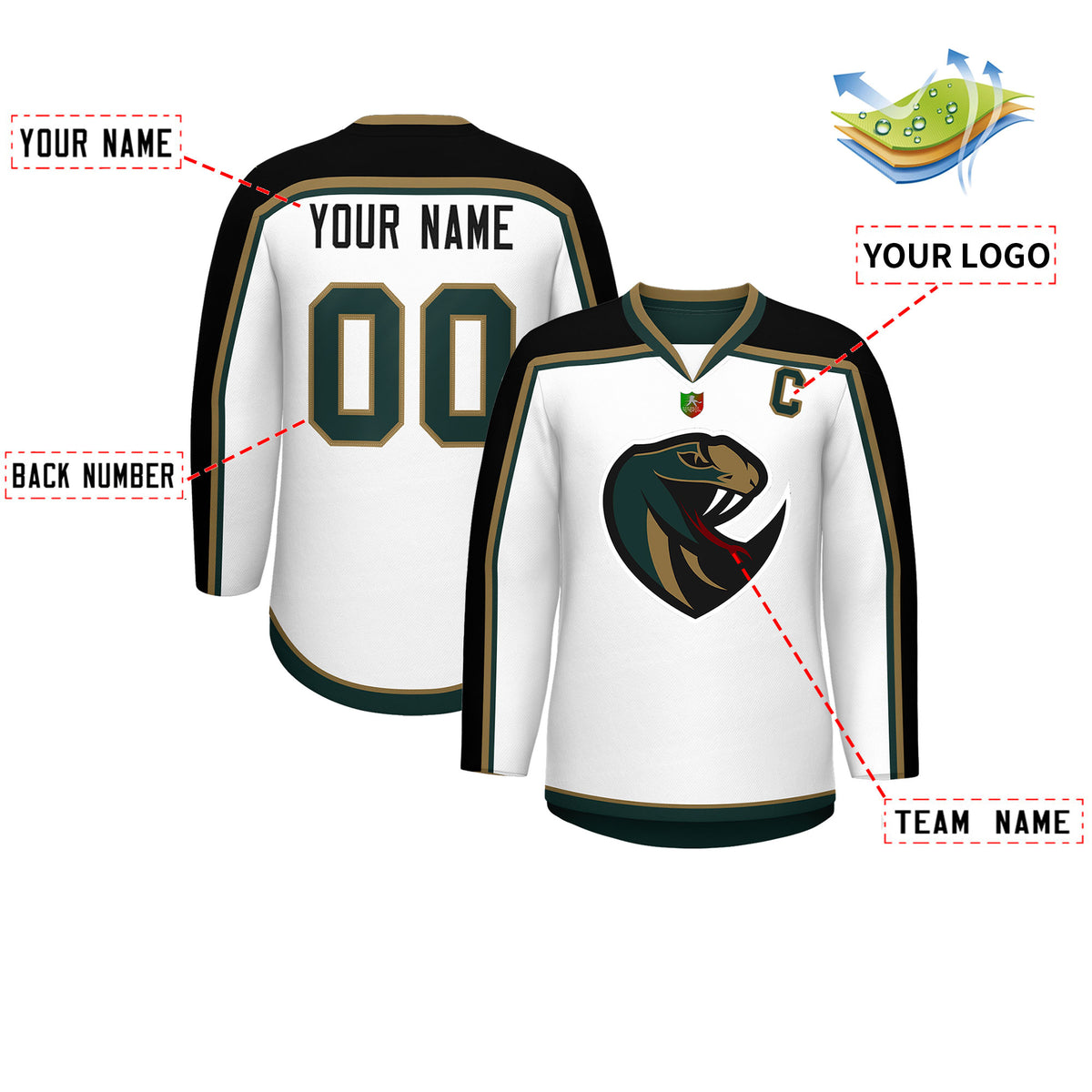 VVHL S10 Viper City Venom  Hockey Jersey