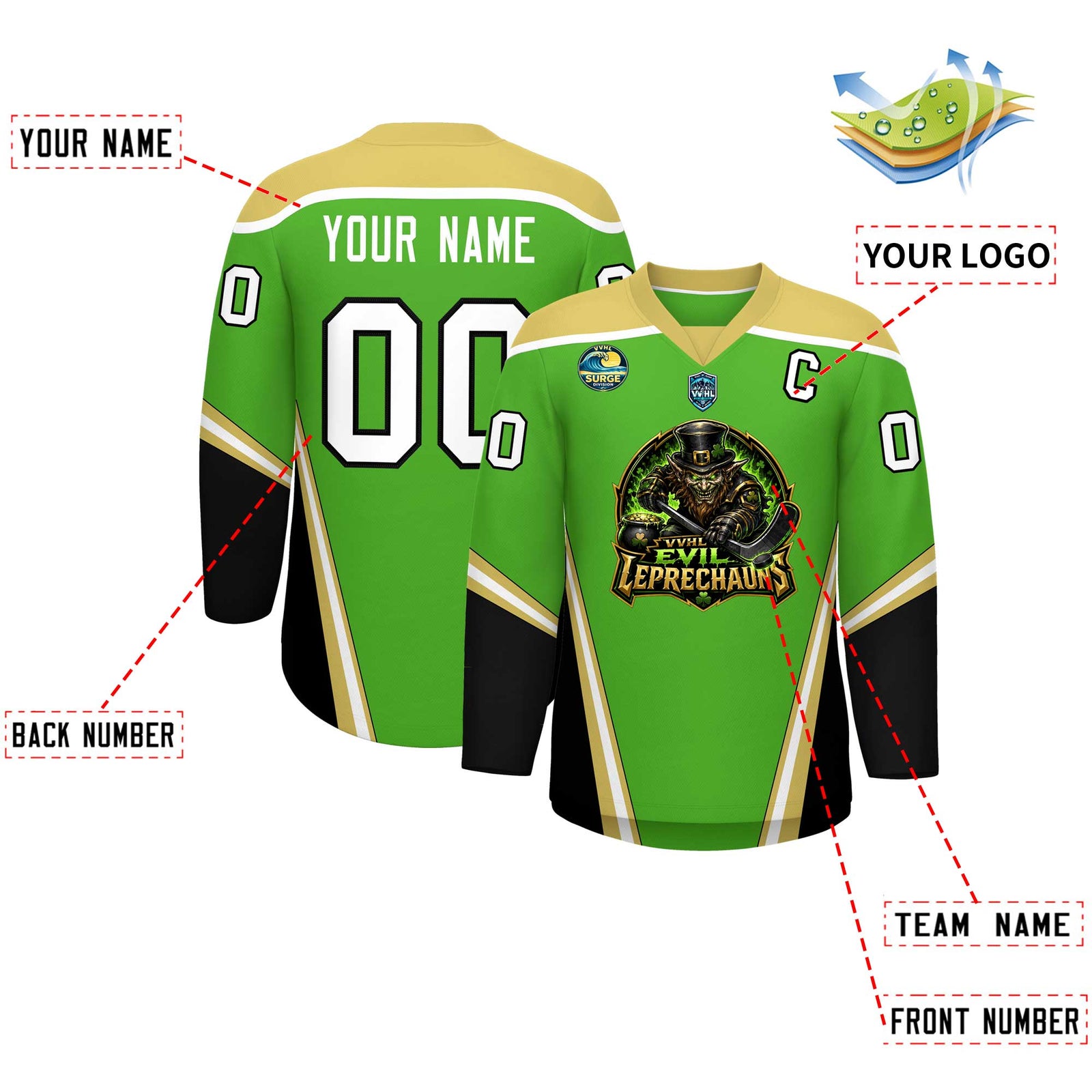 VVHL S11 Evil leprechauns Hockey Jersey