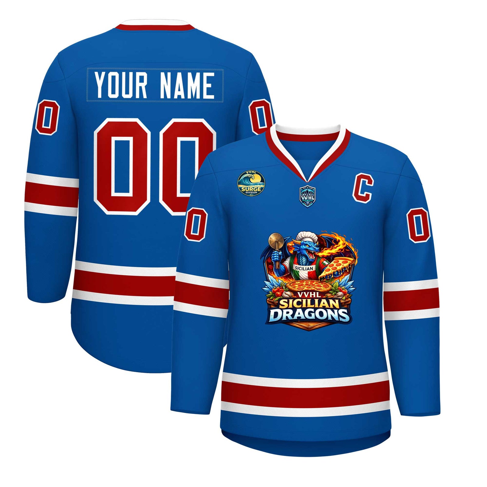 VVHL S11 Sicilian Dragons Hockey Jersey