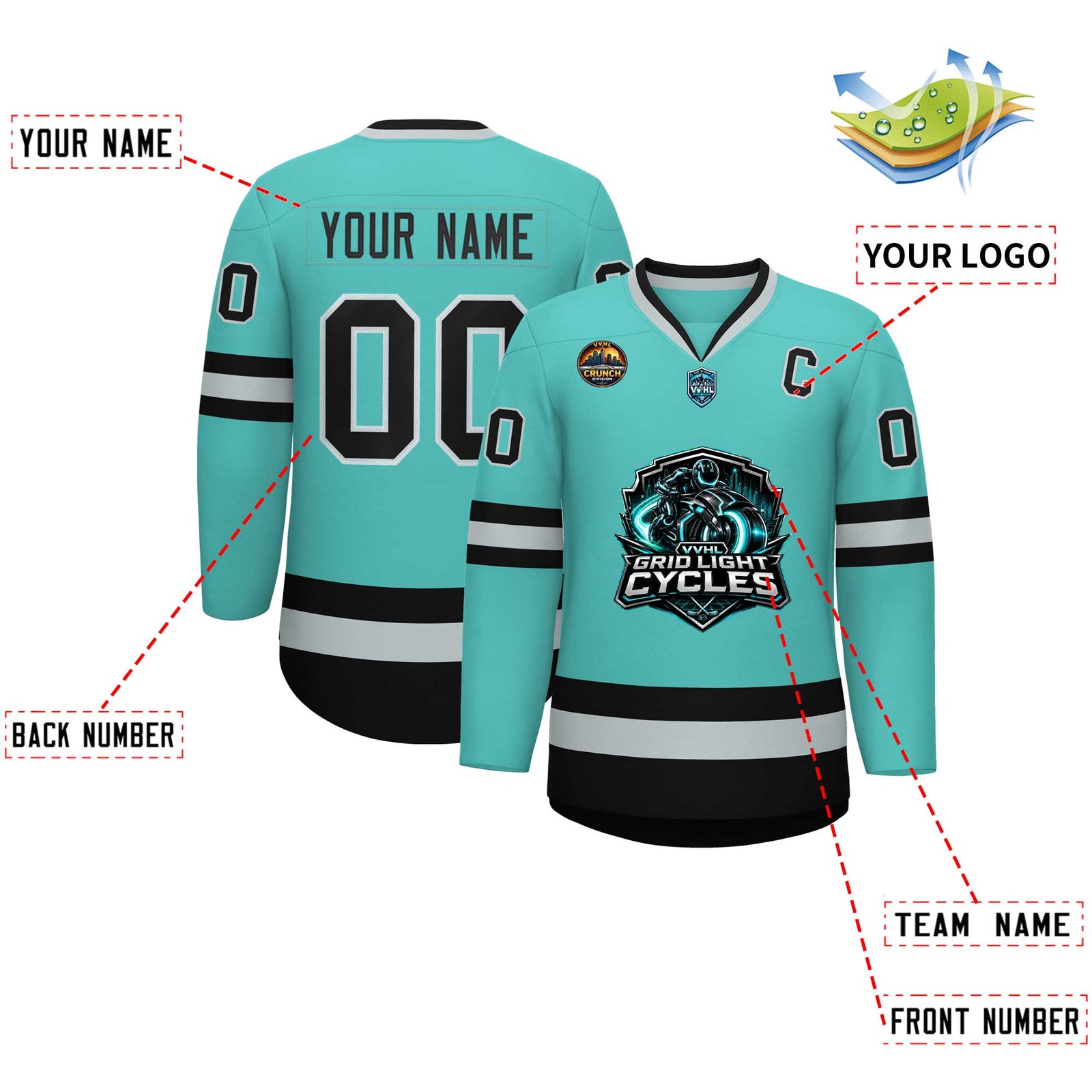 VVHL S11 Grid Light Cycles Hockey Jersey