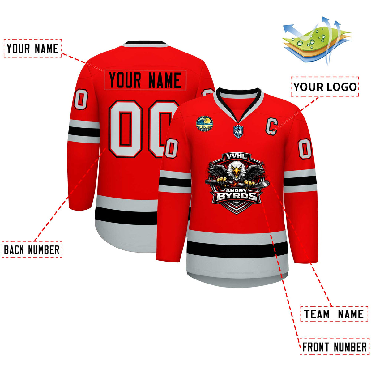 VVHL S11 Angry Byrds   Hockey Jersey