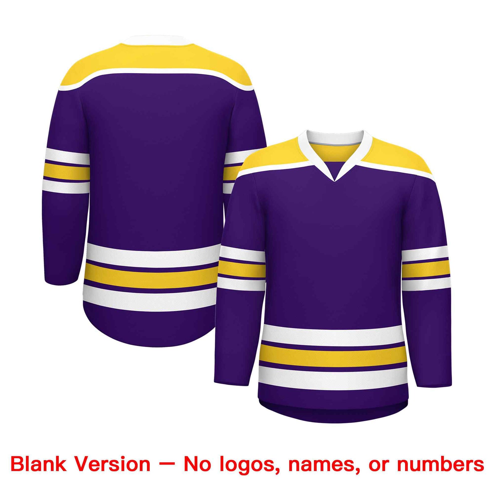 Custom Purple Gold Ice Cream Helmet Pattern Personalized V-Neck Hockey Jersey| KXKSHOP