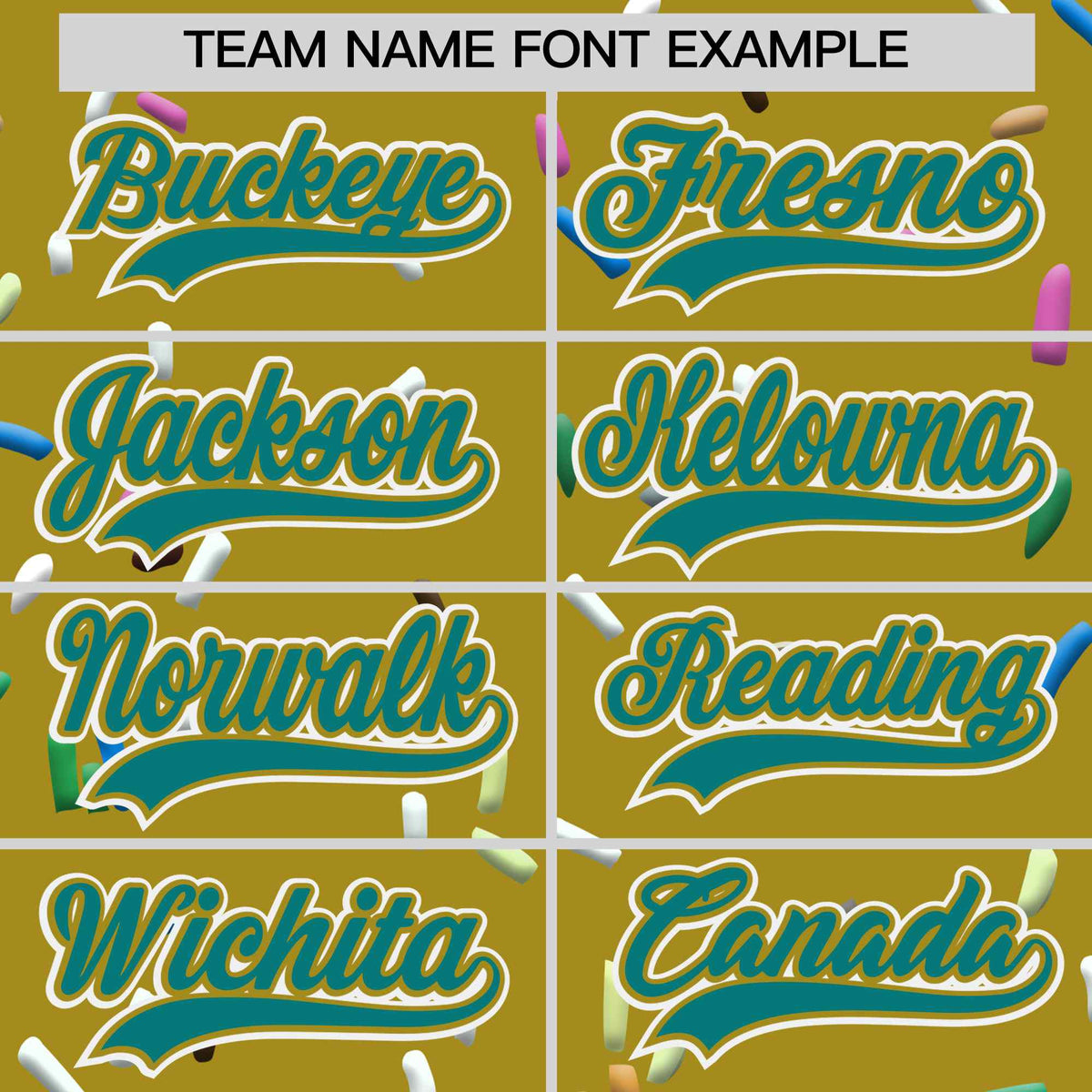 Custom Old Gold Teal Ice Cream Pattern Personalized V-Neck Hockey Jersey