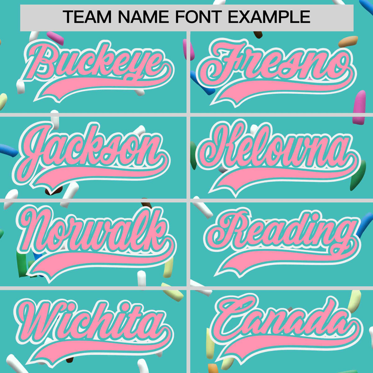 Custom Teal Light Pink Ice Cream Pattern Personalized V-Neck Hockey Jersey