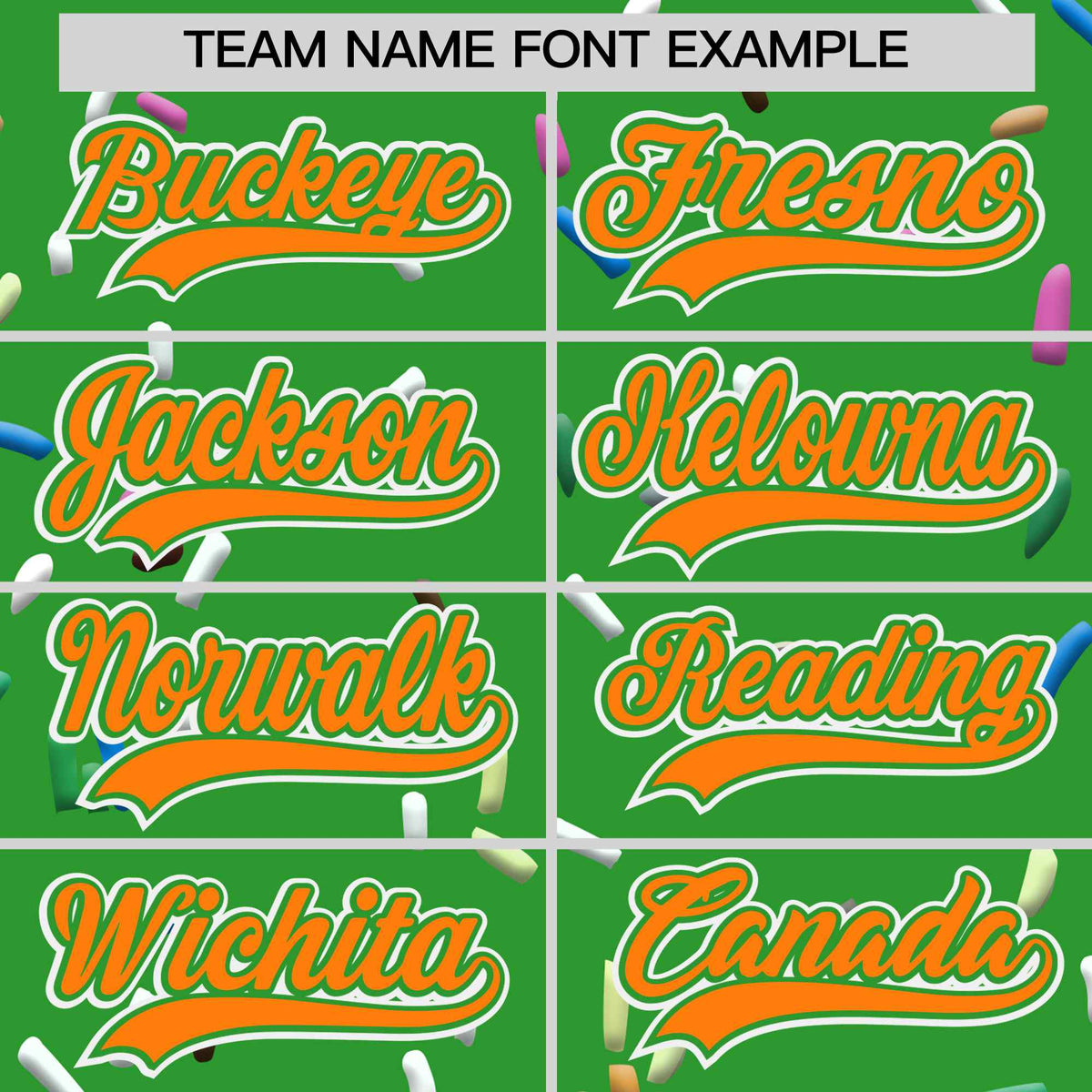 Custom Light Green Orange Ice Cream Pattern Personalized V-Neck Hockey Jersey