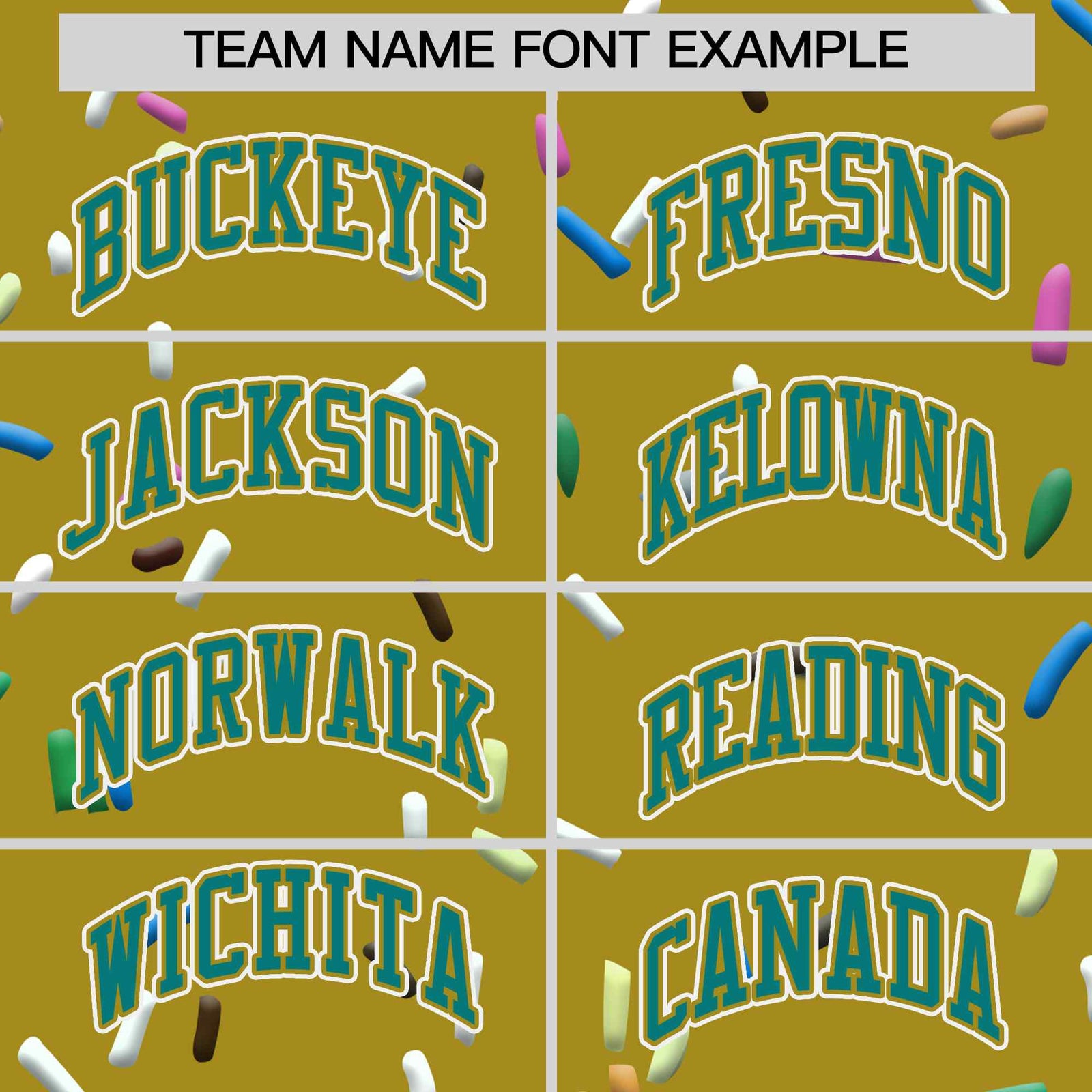 Custom Old Gold Teal Ice Cream Pattern Personalized V-Neck Hockey Jersey