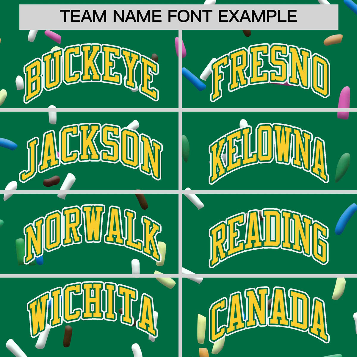 Custom Kelly Green Gold Ice Cream Pattern Personalized V-Neck Hockey Jersey