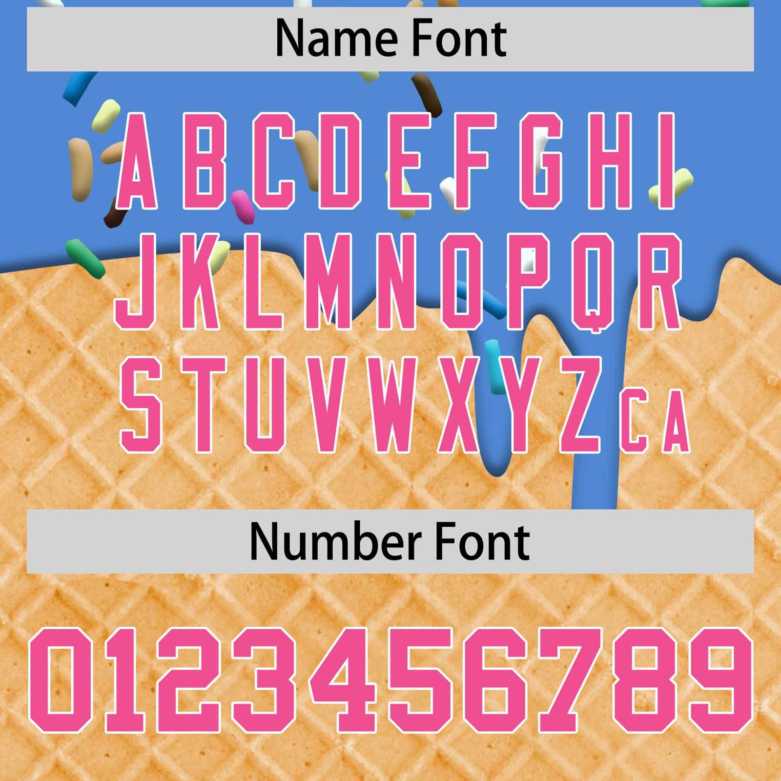 Custom Powder Blue Pink Ice Cream Pattern Personalized V-Neck Hockey Jersey