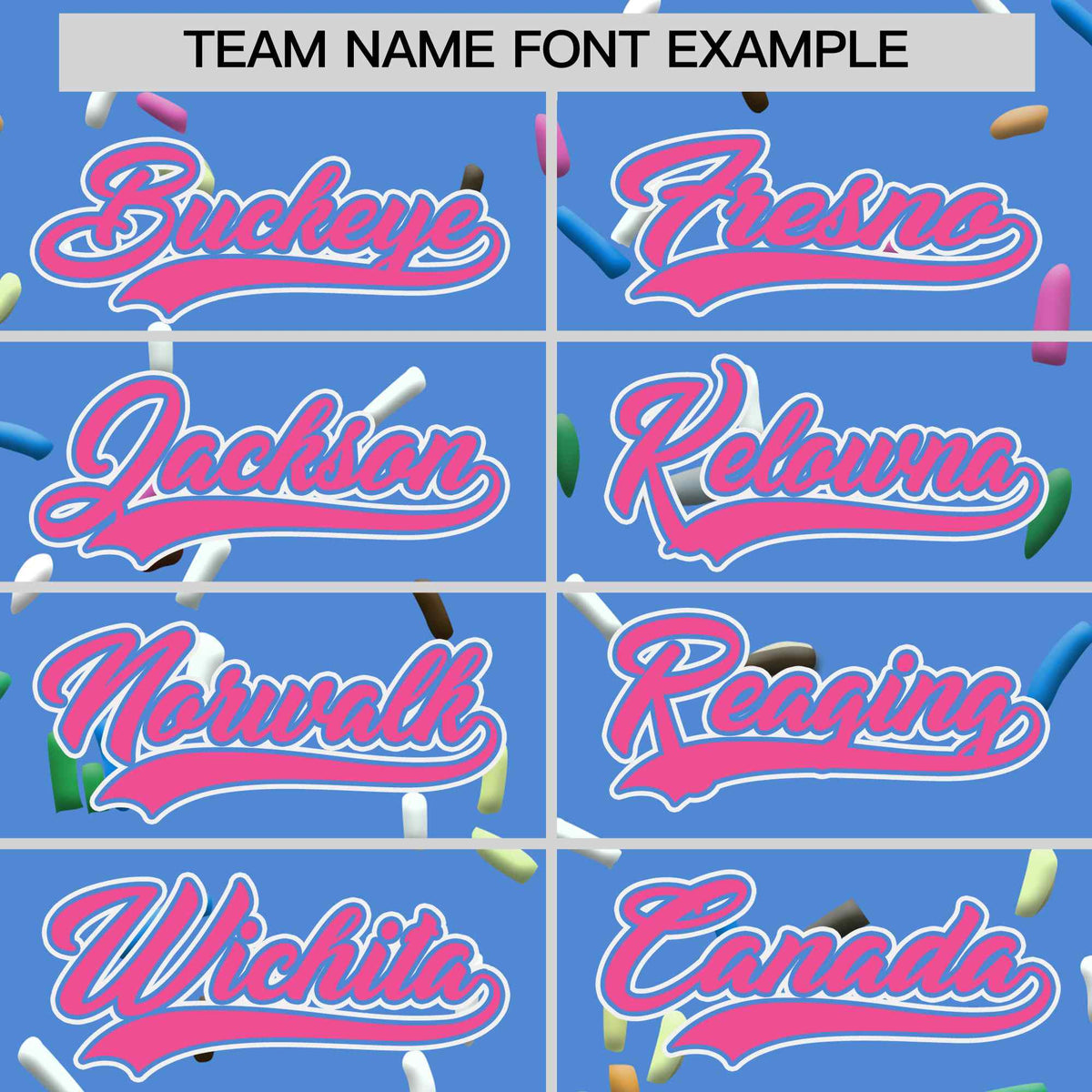 Custom Powder Blue Pink Ice Cream Pattern Personalized V-Neck Hockey Jersey