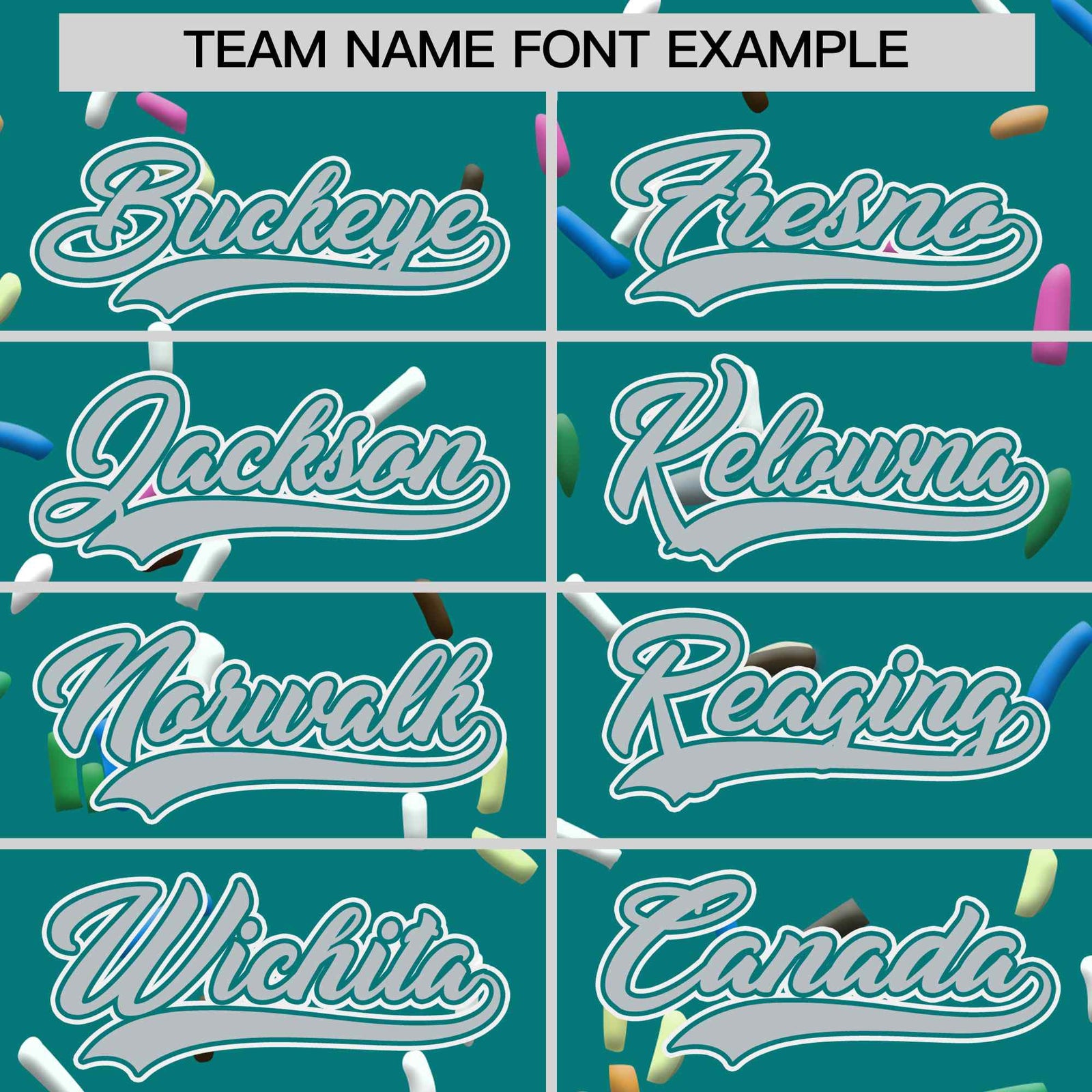 Custom Teal Silver Ice Cream Pattern Personalized V-Neck Hockey Jersey