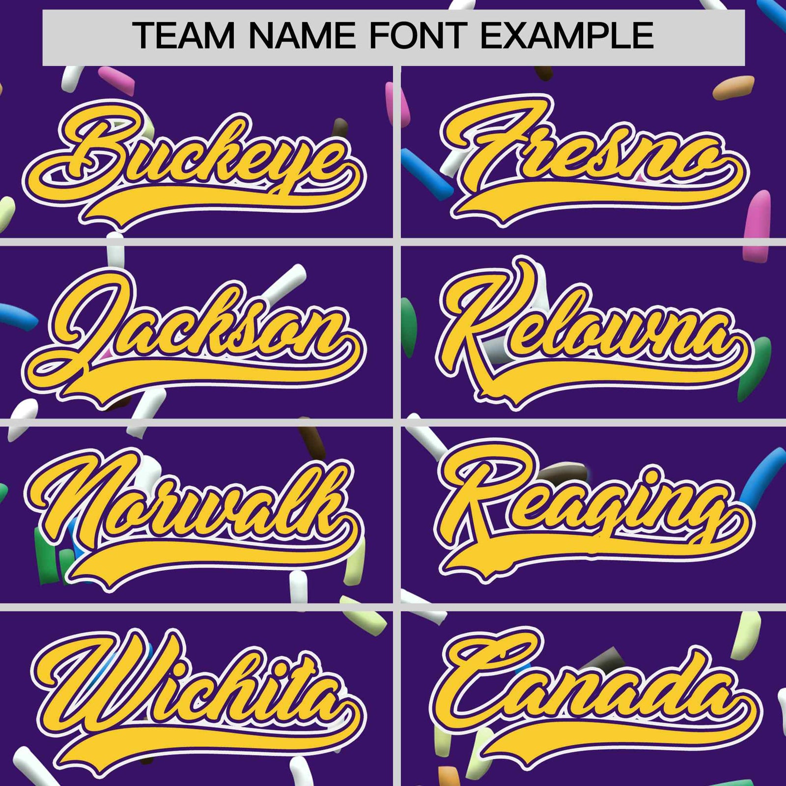 Custom Purple Gold Ice Cream Pattern Personalized V-Neck Hockey Jersey