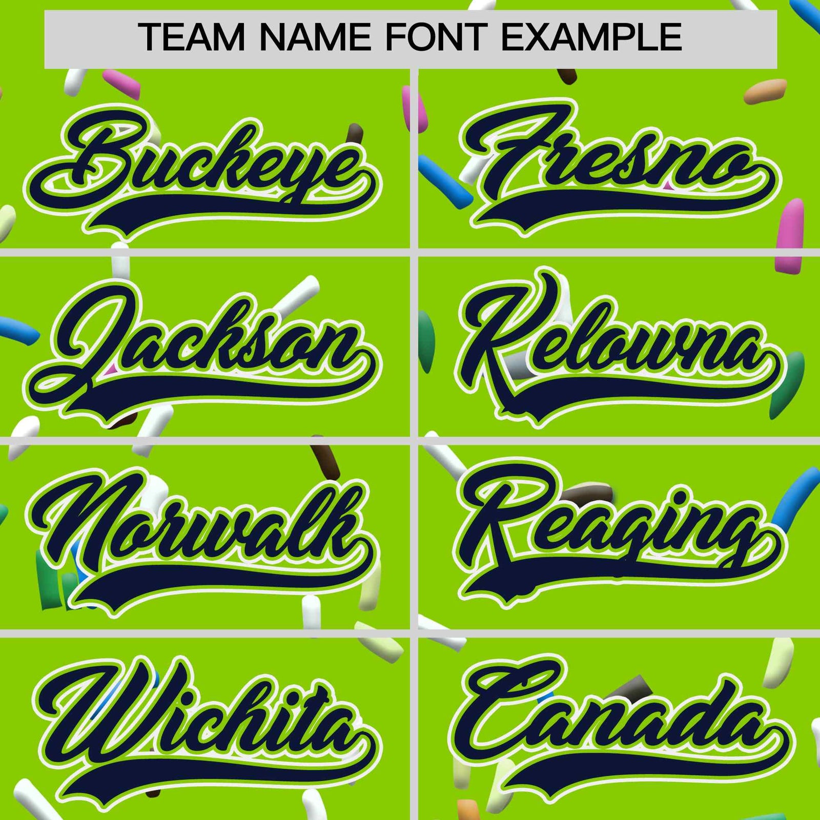 Custom Neon Green Navy Ice Cream Pattern Personalized V-Neck Hockey Jersey