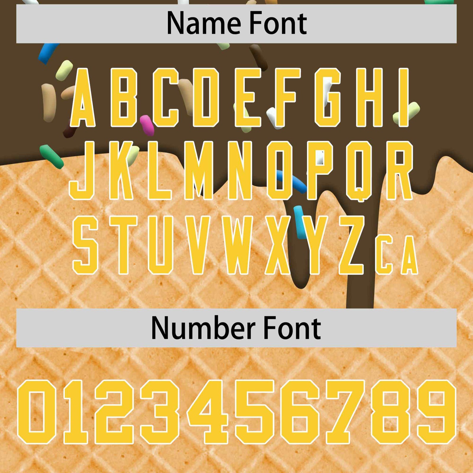 Custom Light Brown Gold Ice Cream Pattern Personalized V-Neck Hockey Jersey