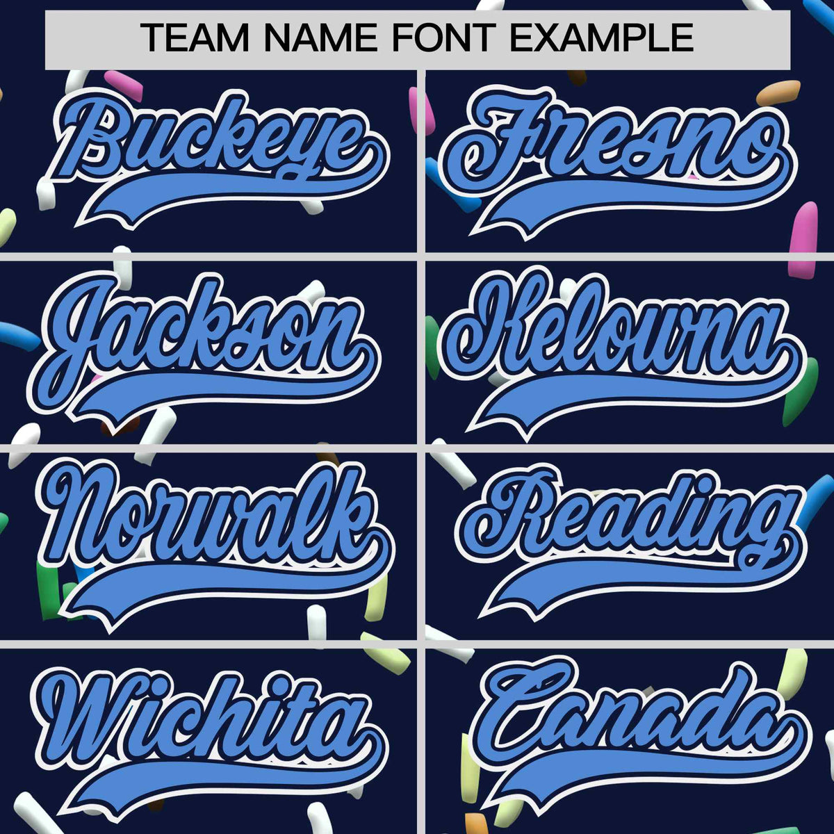 Custom Navy Powder Blue Ice Cream Pattern Personalized V-Neck Hockey Jersey