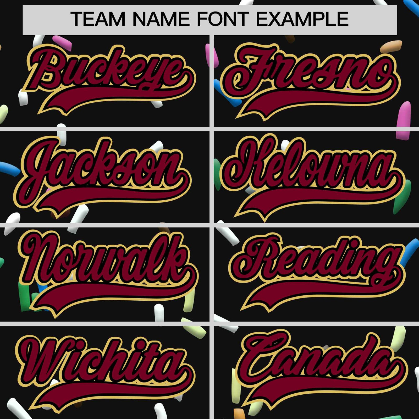 Custom Black Crimson Ice Cream Pattern Personalized V-Neck Hockey Jersey