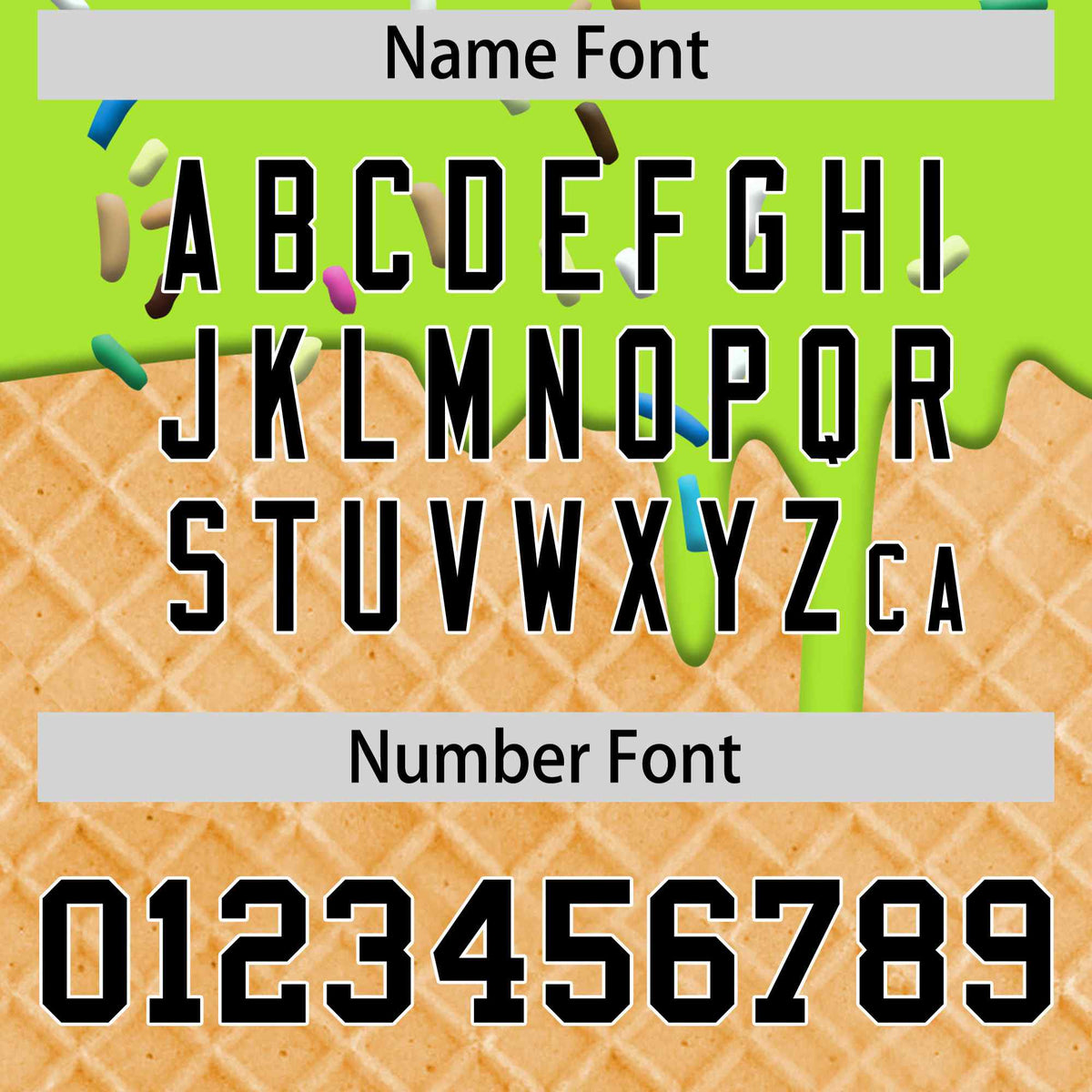 Custom Neon Green Black Ice Cream Pattern Personalized V-Neck Hockey Jersey