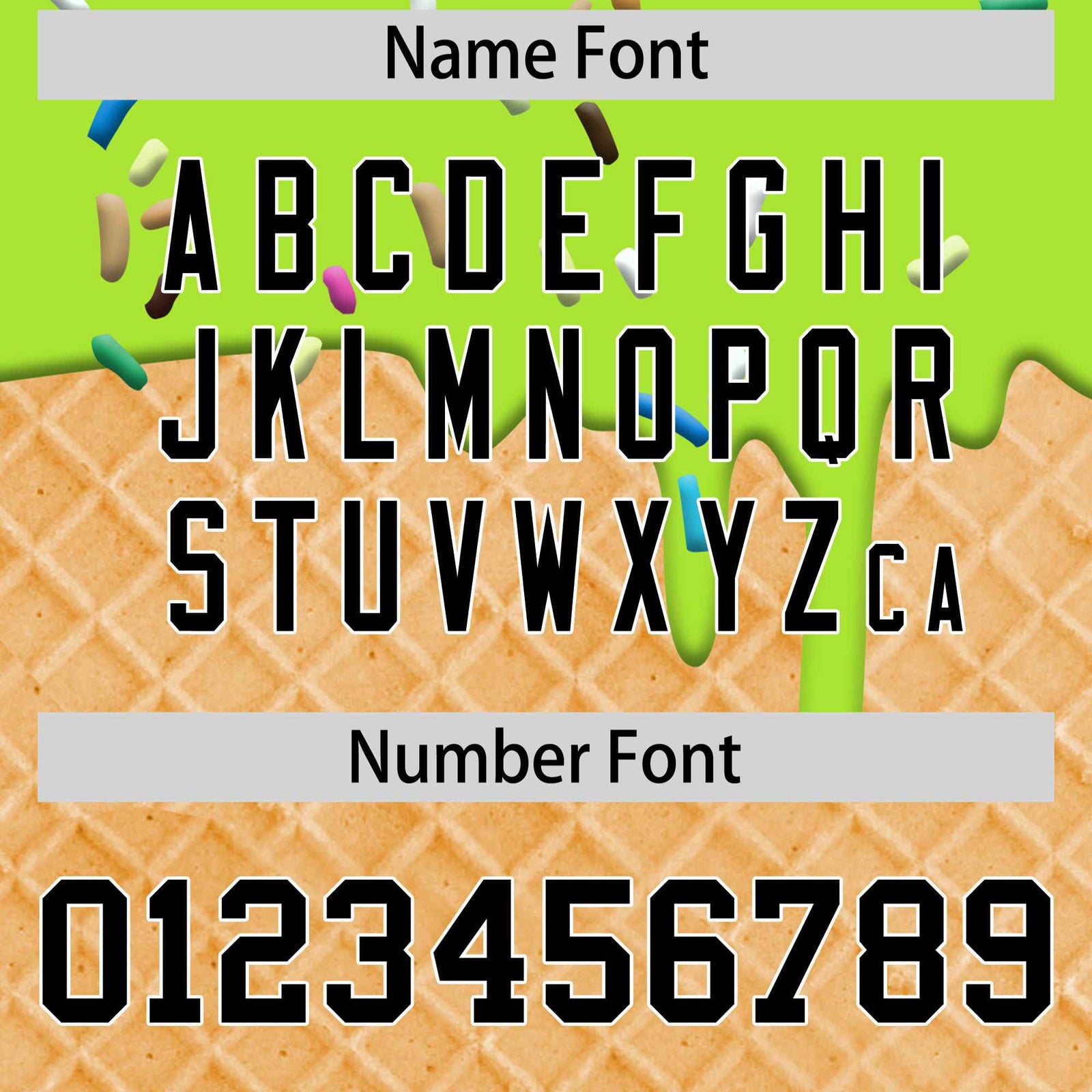 Custom Neon Green Black Ice Cream Pattern Personalized V-Neck Hockey Jersey