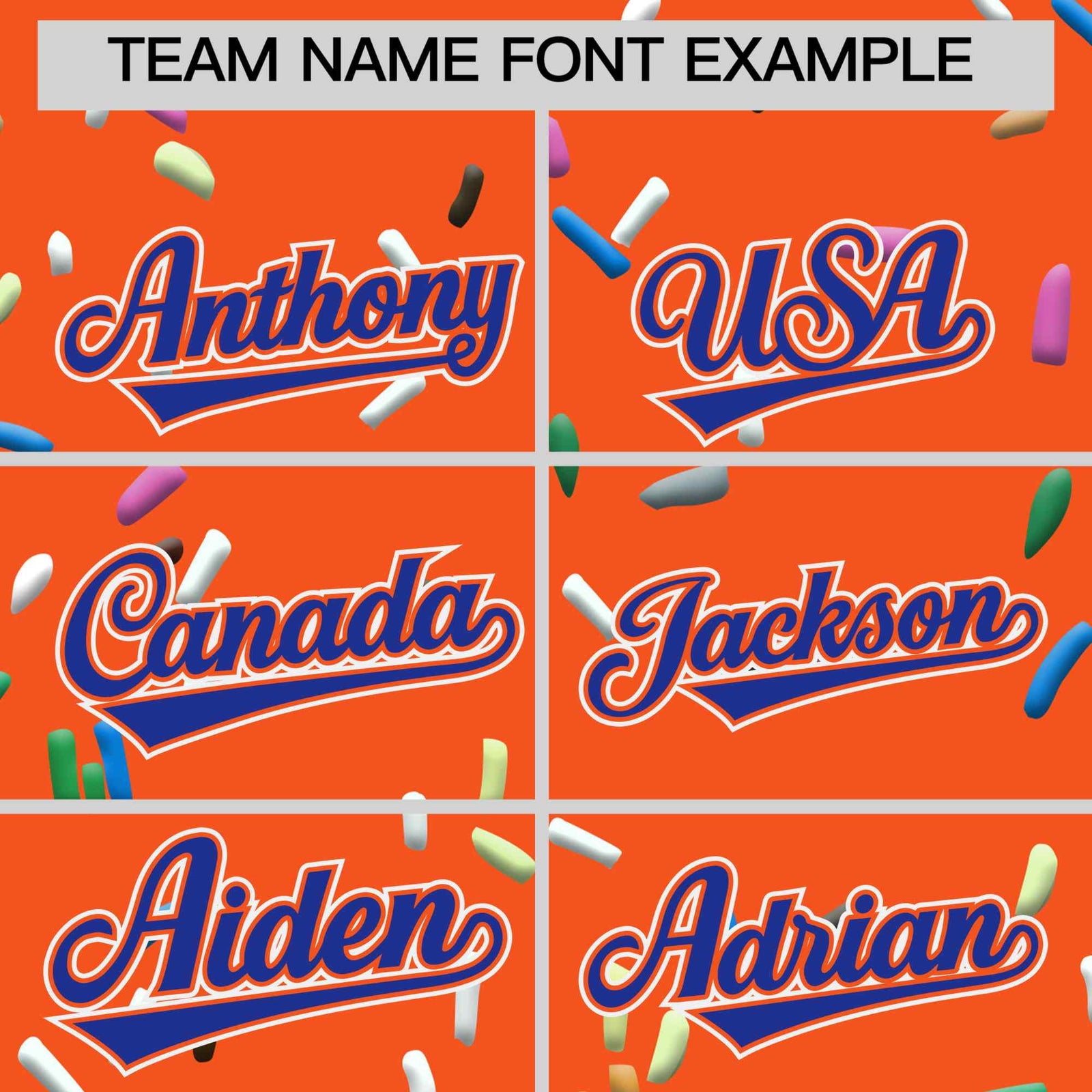 Custom Orange Royal Blue Ice Cream Pattern Personalized V-Neck Hockey Jersey| KXKSHOP