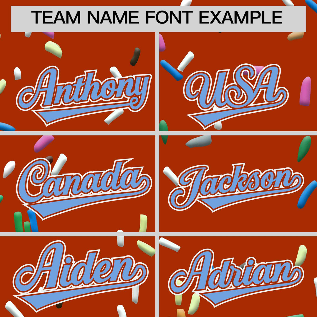 Custom Dark Orange Light Blue Ice Cream Pattern Personalized V-Neck Hockey Jersey| KXKSHOP