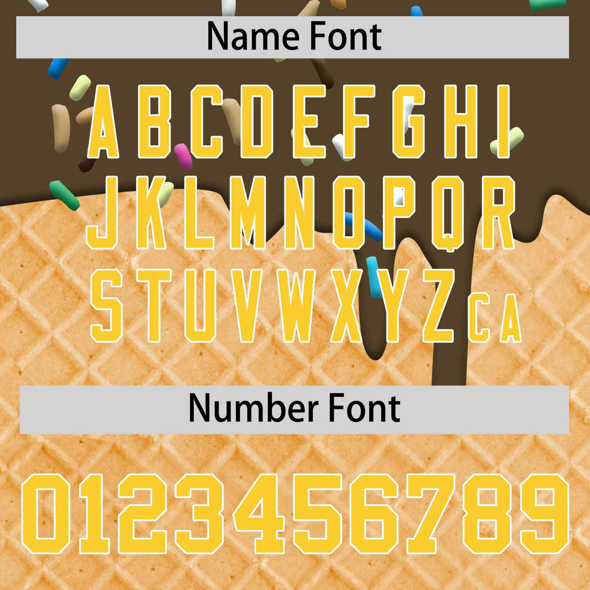 Custom Light Brown Gold Ice Cream Pattern Personalized V-Neck Hockey Jersey| KXKSHOP