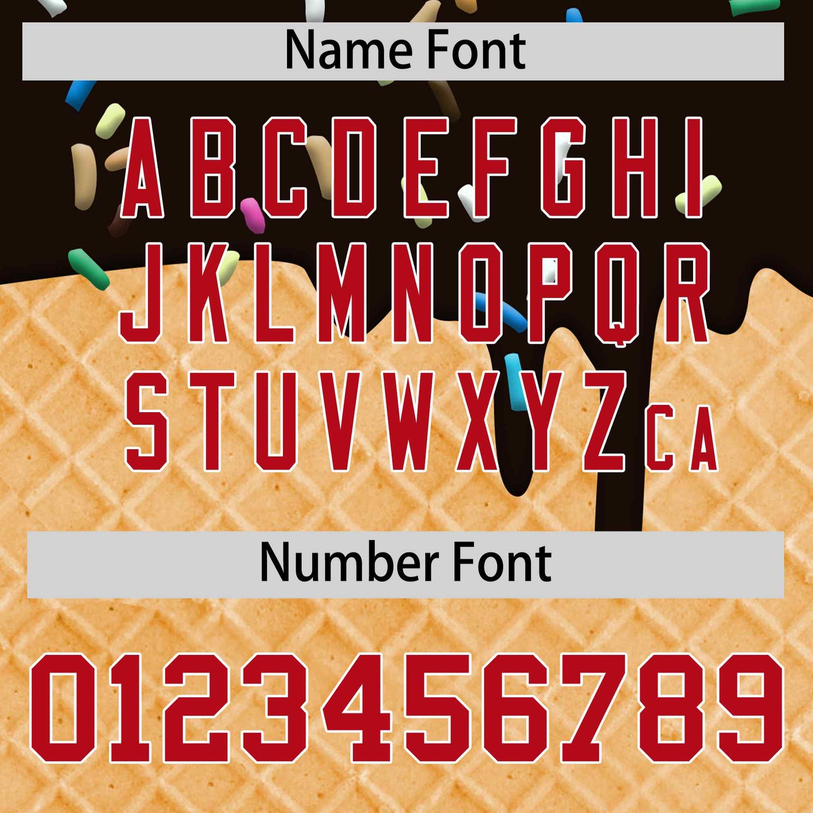 Custom Brown Red Ice Cream Pattern Personalized V-Neck Hockey Jersey| KXKSHOP