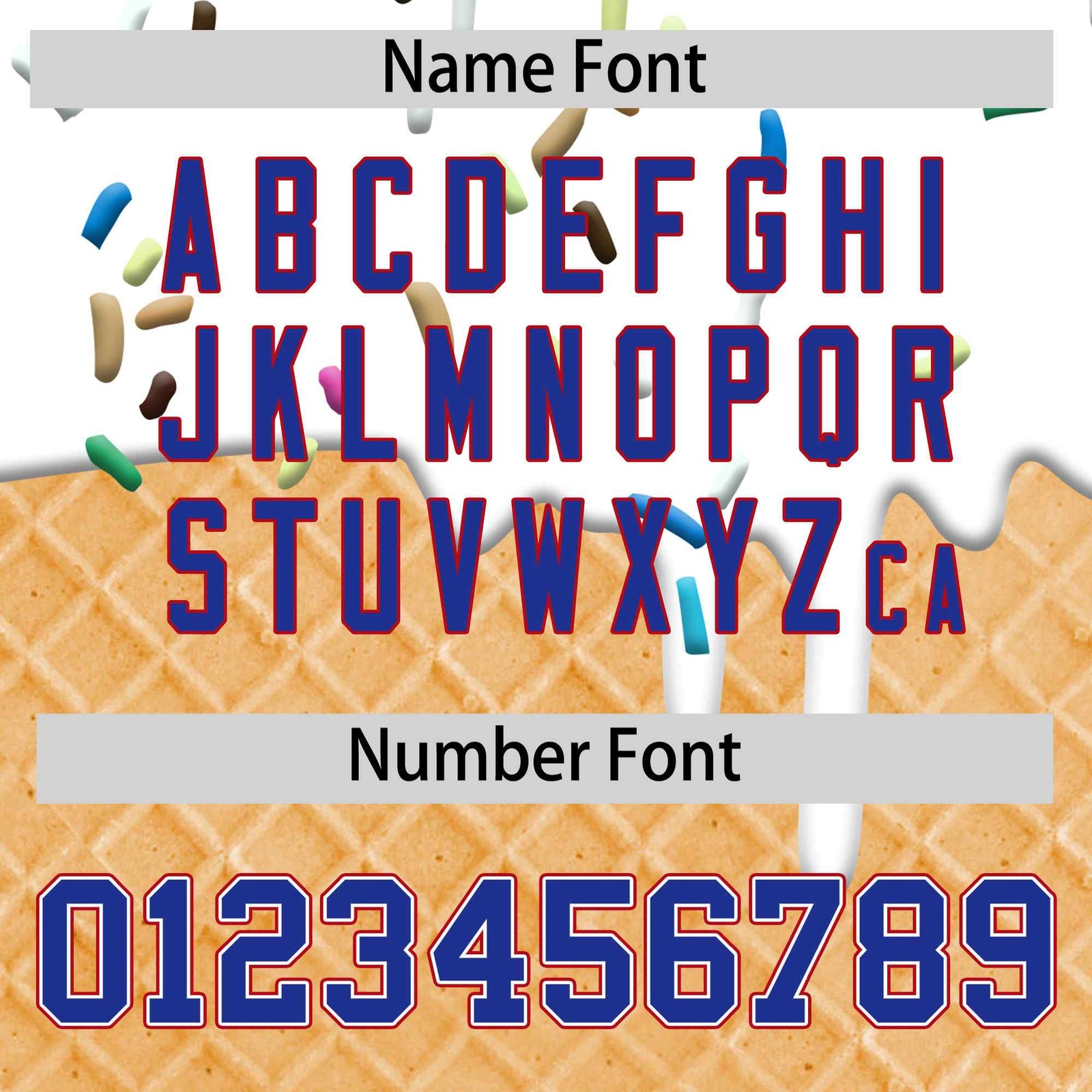 Custom White Royal Blue Ice Cream Pattern Personalized V-Neck Hockey Jersey| KXKSHOP