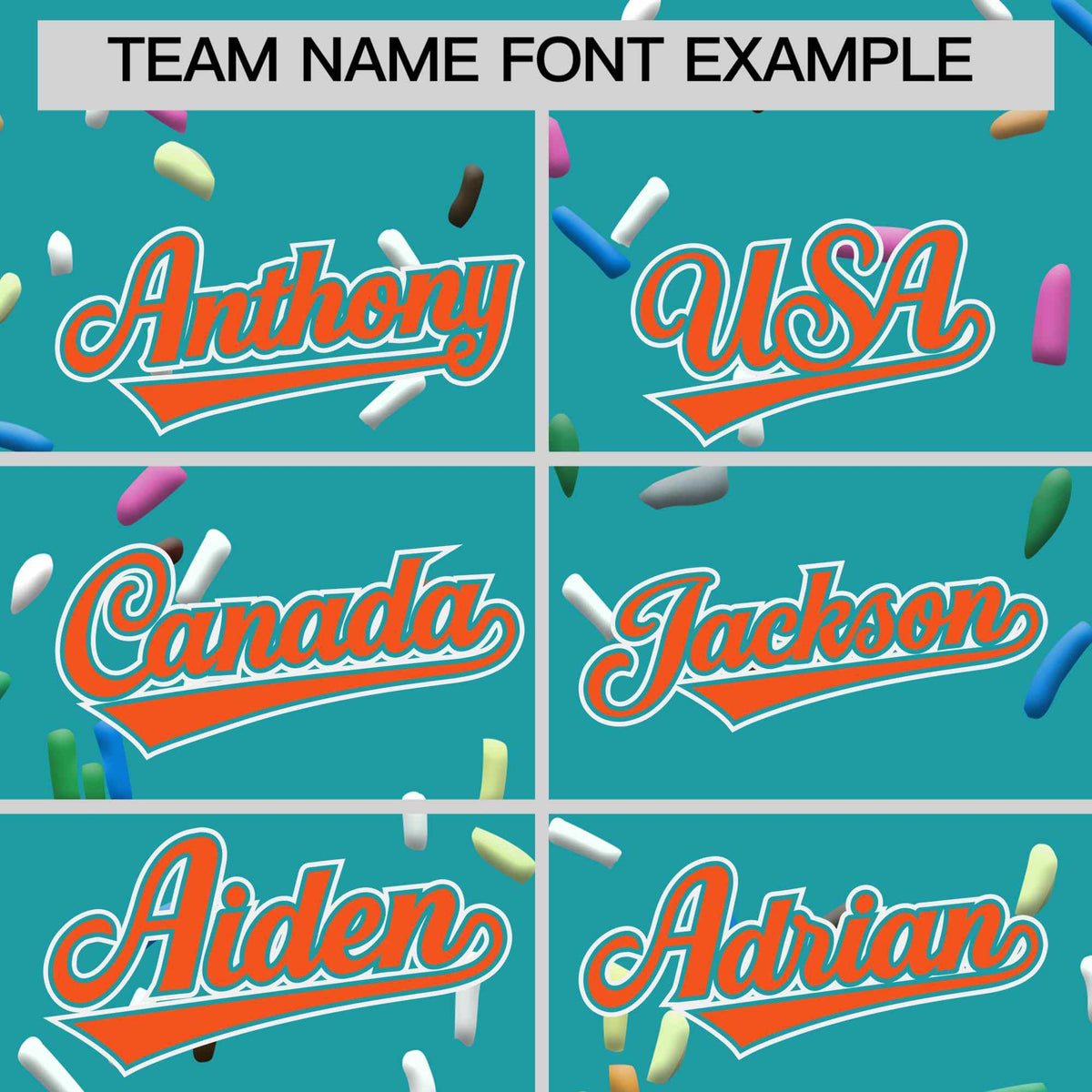 Custom Aqua Orange Ice Cream Pattern Personalized V-Neck Hockey Jersey| KXKSHOP