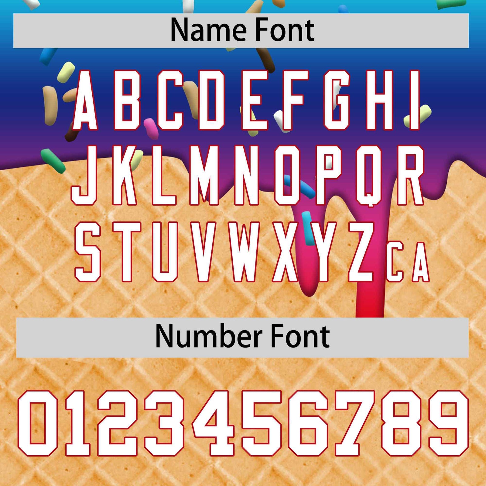 Custom Rainbow White Ice Cream Pattern Personalized V-Neck Hockey Jersey| KXKSHOP