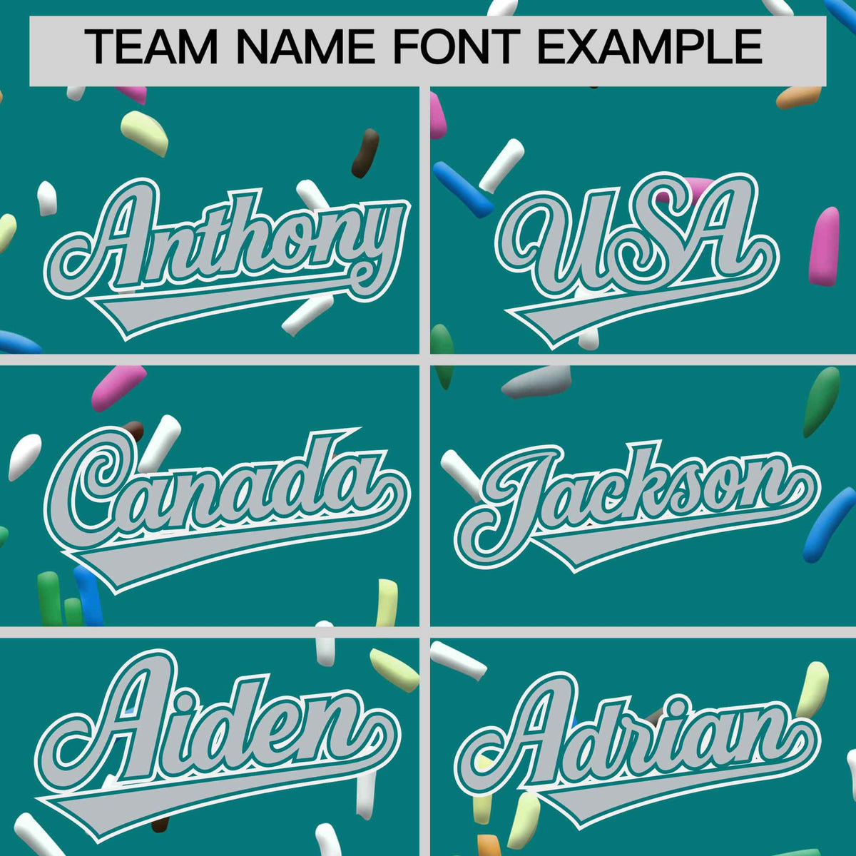 Custom Teal Silver Ice Cream Pattern Personalized V-Neck Hockey Jersey| KXKSHOP