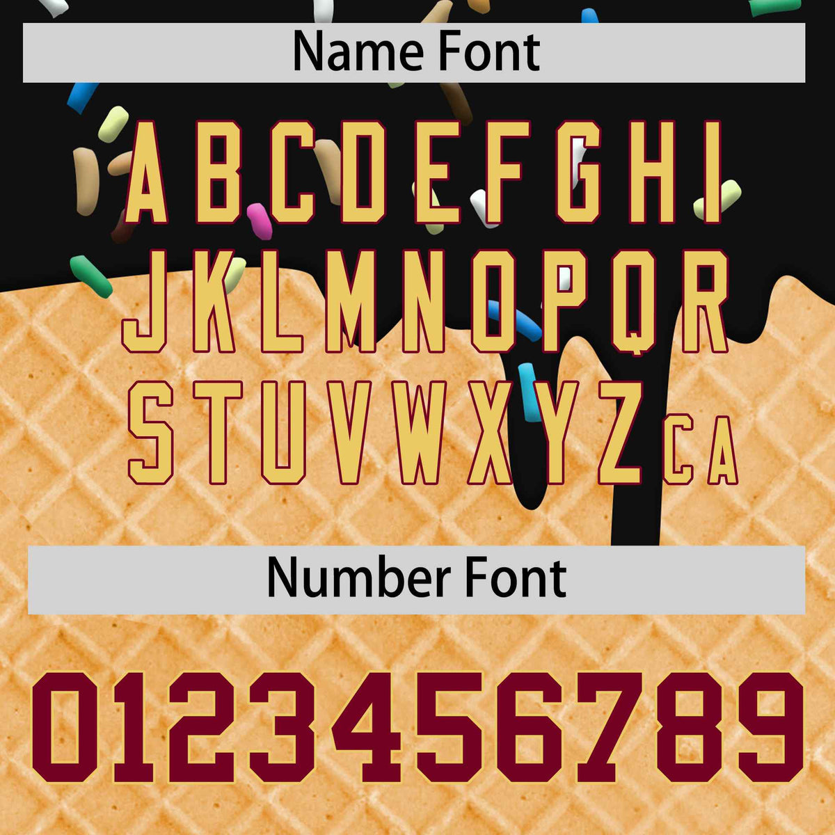 Custom Black Crimson Ice Cream Pattern Personalized V-Neck Hockey Jersey| KXKSHOP