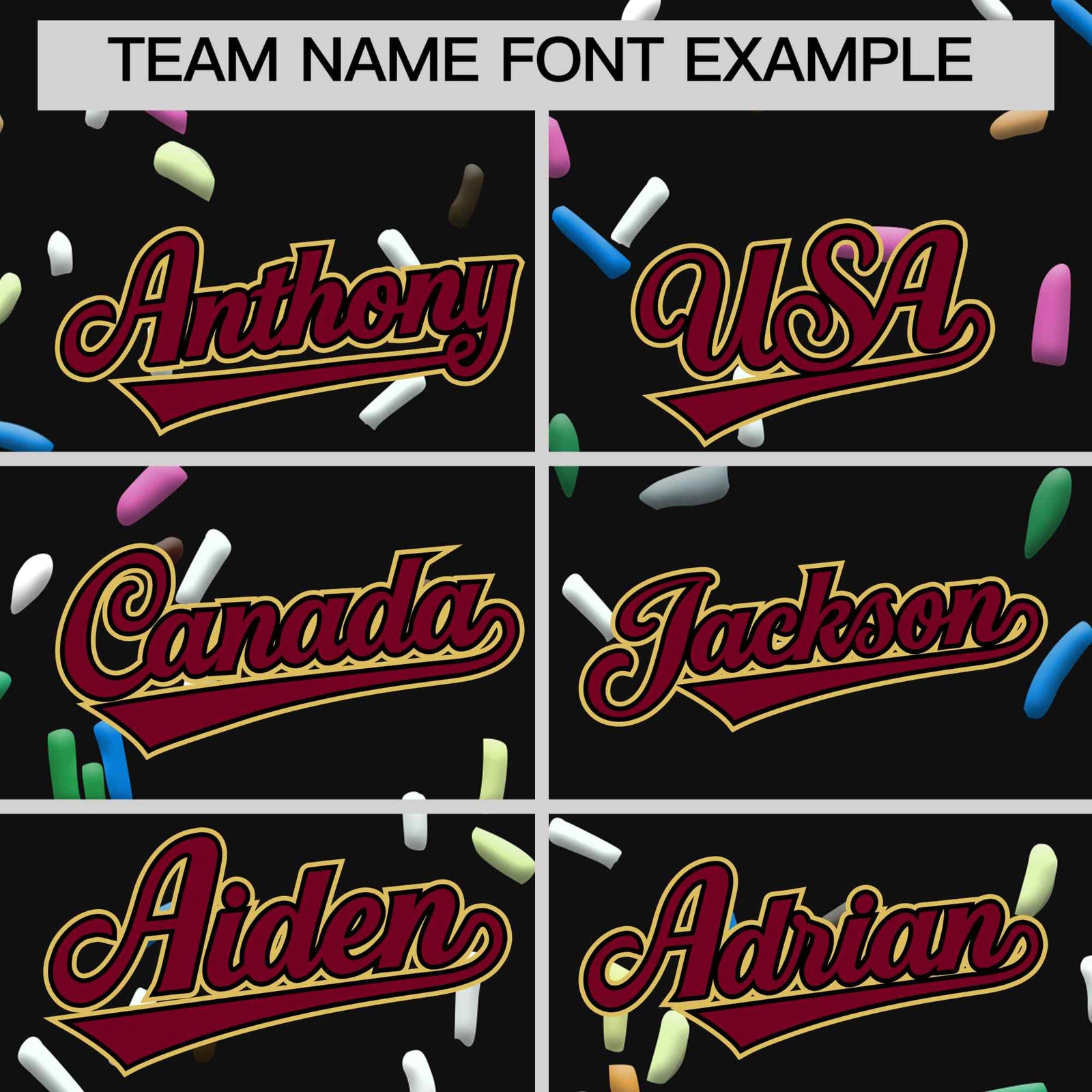 Custom Black Crimson Ice Cream Pattern Personalized V-Neck Hockey Jersey| KXKSHOP