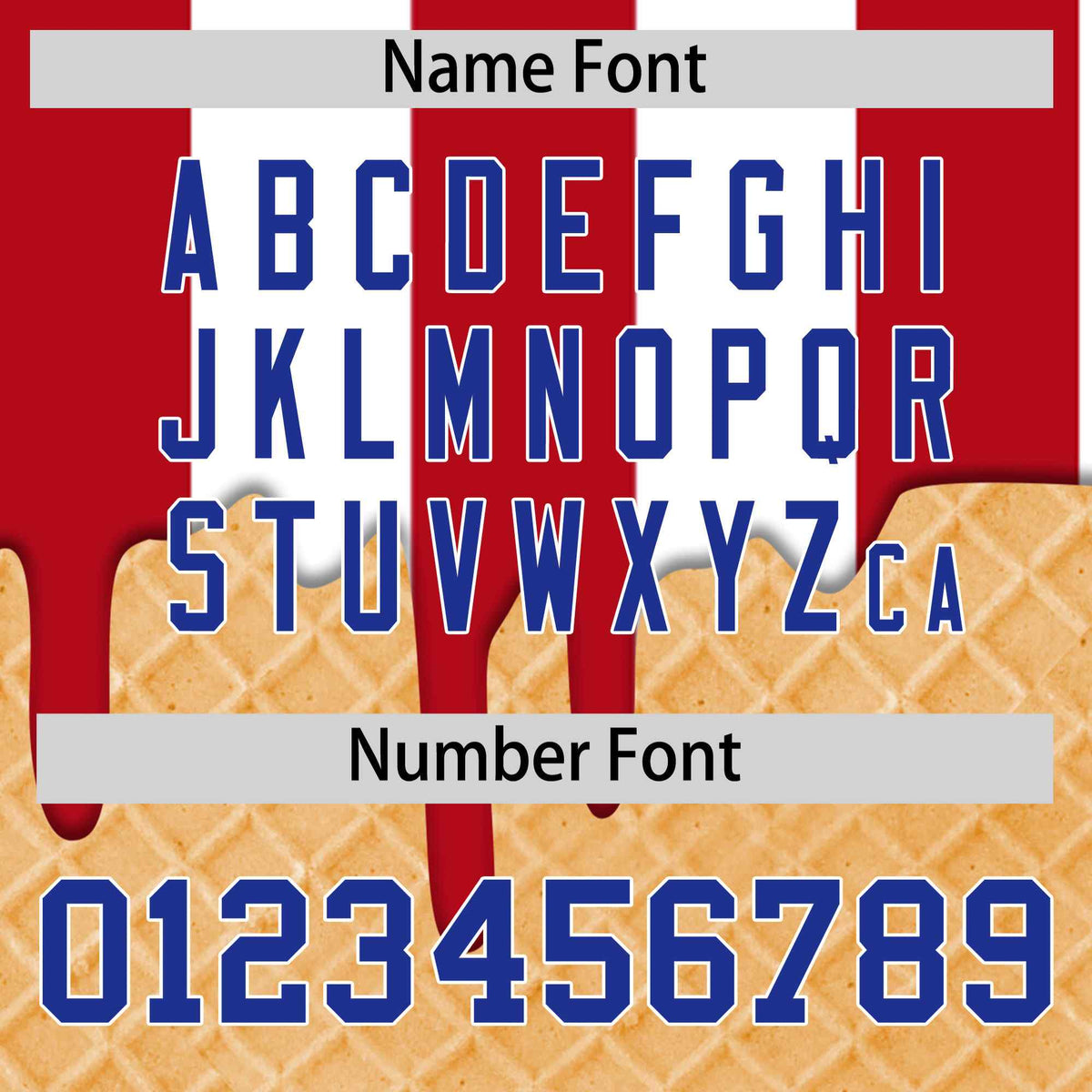 Custom American Flag White Ice Cream Pattern Personalized V-Neck Hockey Jersey| KXKSHOP