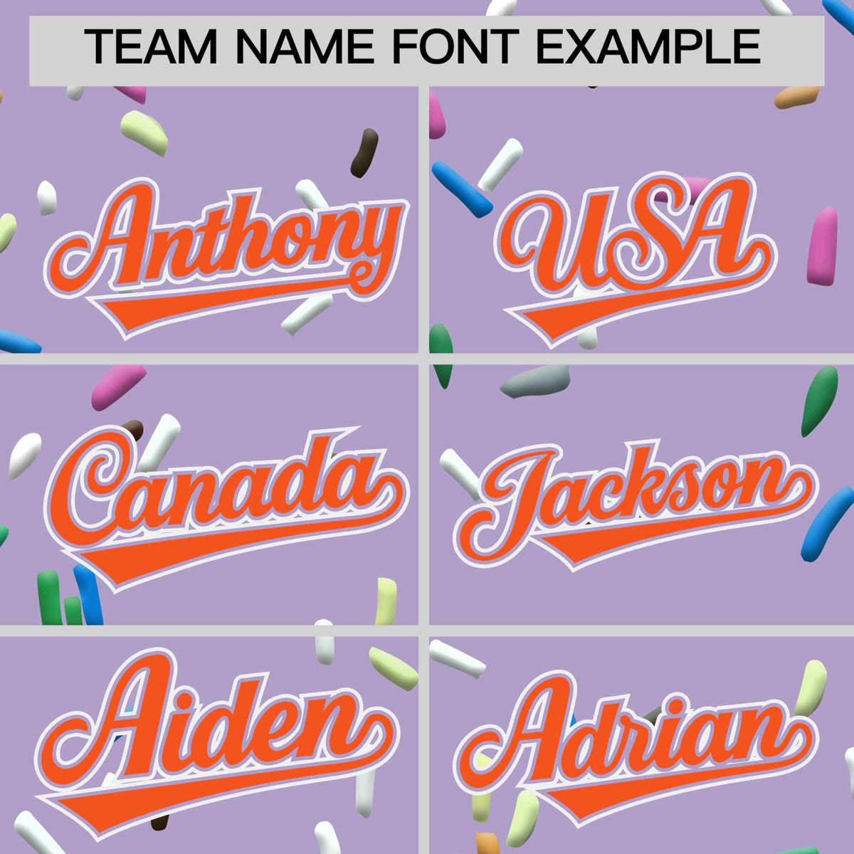 Custom Light Purple Orange Ice Cream Pattern Personalized V-Neck Hockey Jersey| KXKSHOP