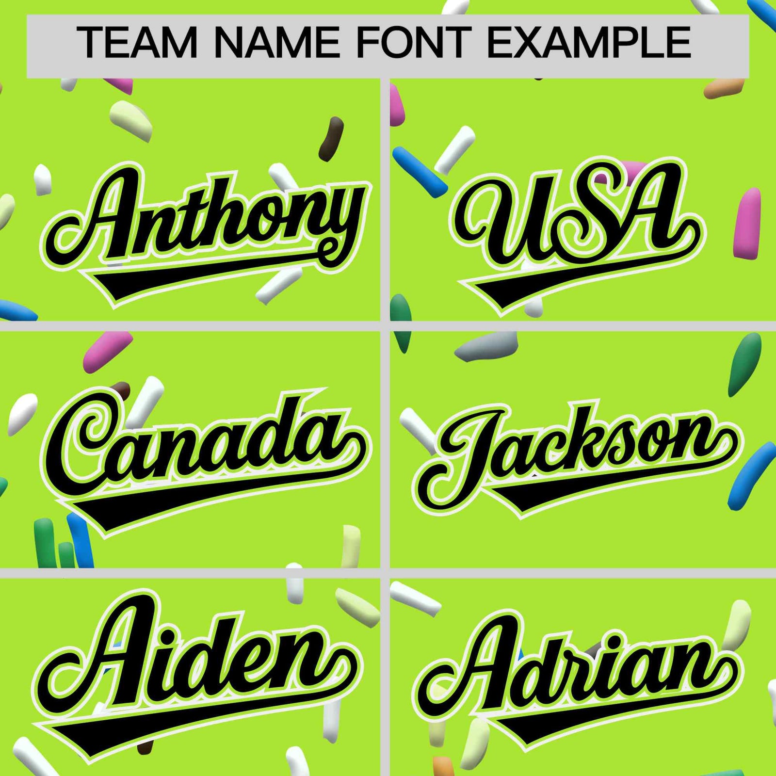 Custom Neon Green Black Ice Cream Pattern Personalized V-Neck Hockey Jersey| KXKSHOP