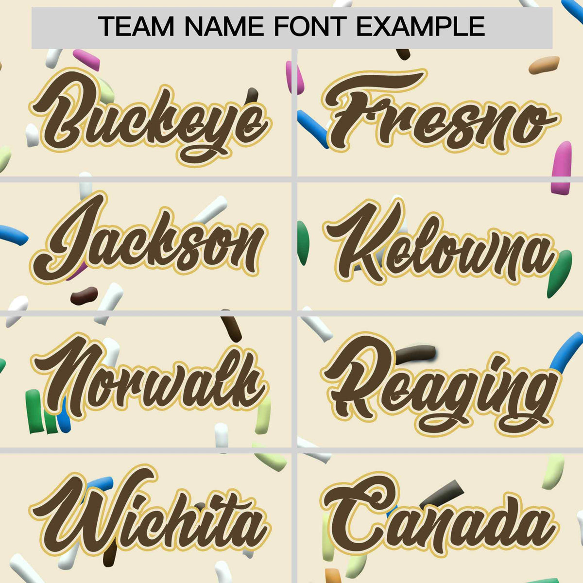 Custom Cream Light Brown Ice Cream Pattern Personalized V-Neck Hockey Jersey