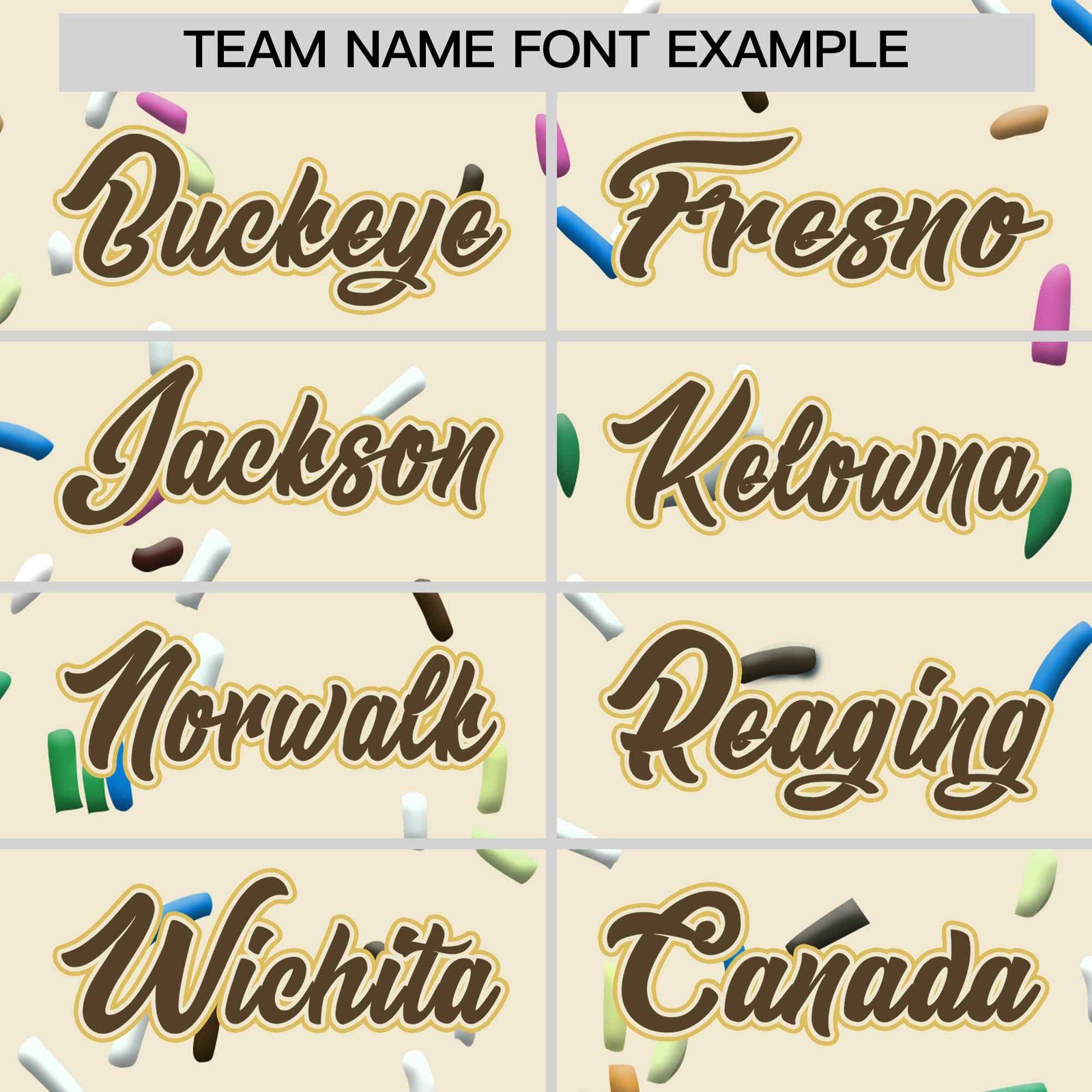 Custom Cream Light Brown Ice Cream Pattern Personalized V-Neck Hockey Jersey