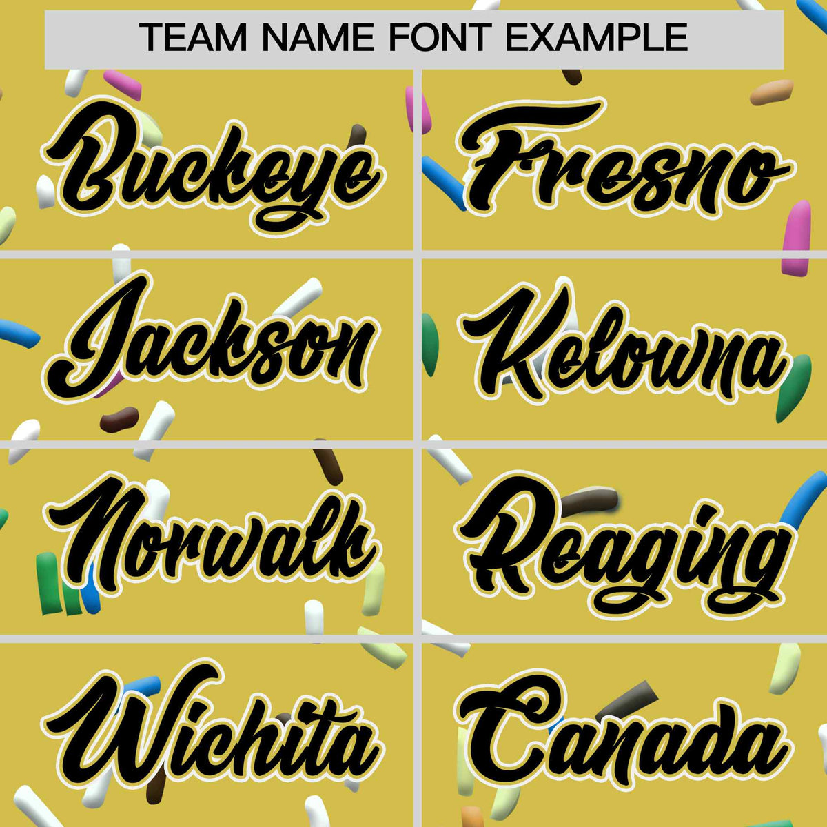 Custom Old Gold Black Ice Cream Pattern Personalized V-Neck Hockey Jersey