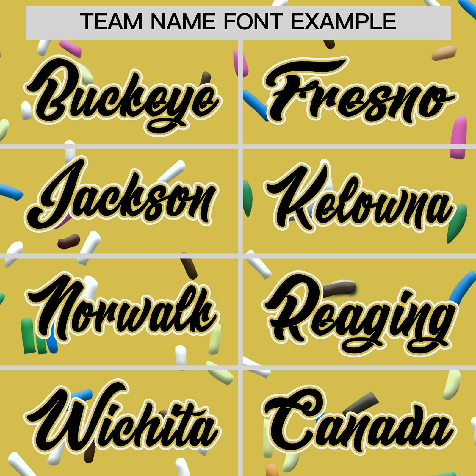 Custom Old Gold Black Ice Cream Pattern Personalized V-Neck Hockey Jersey