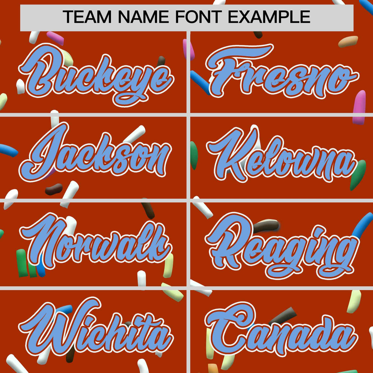 Custom Dark Orange Light Blue Ice Cream Pattern Personalized V-Neck Hockey Jersey